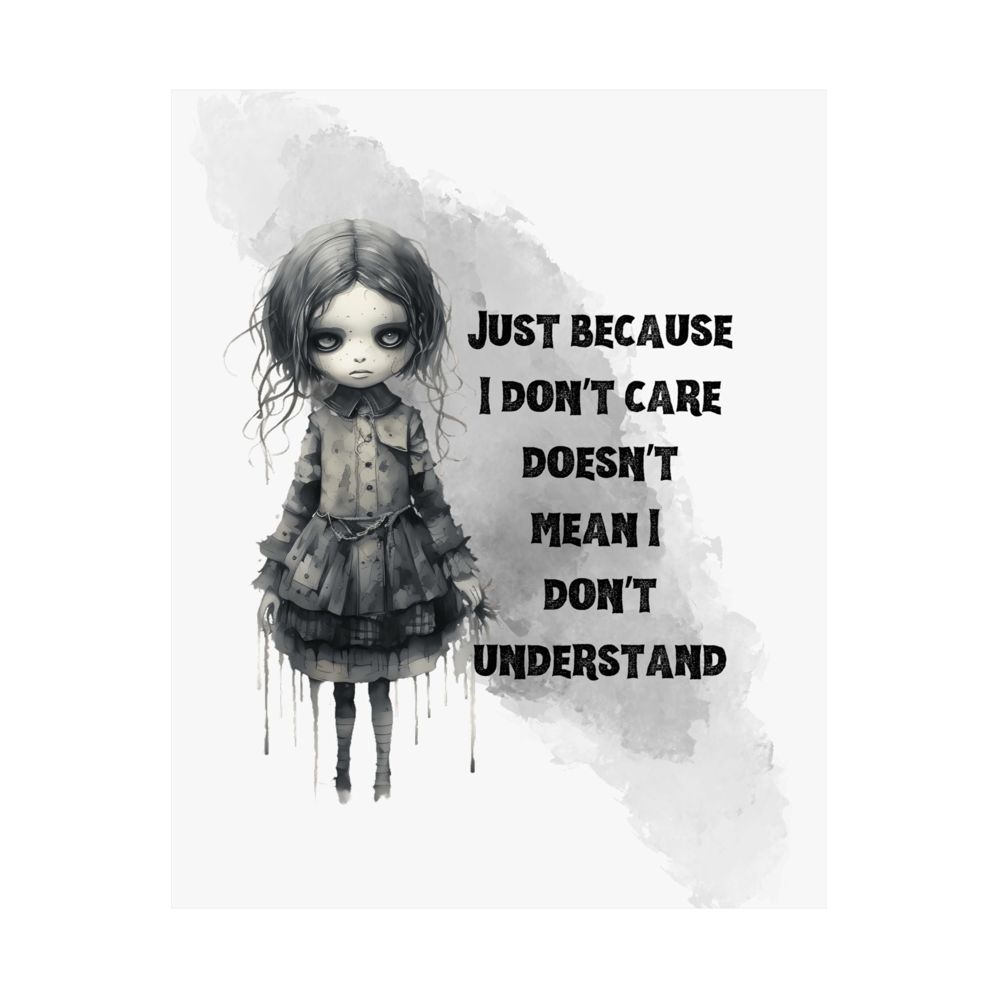 Creepy Doll Wall Art Print - Emotional Matte Vertical Posters, Home Decor, Unique Gifts, Room Aesthetics, Inspirational Art