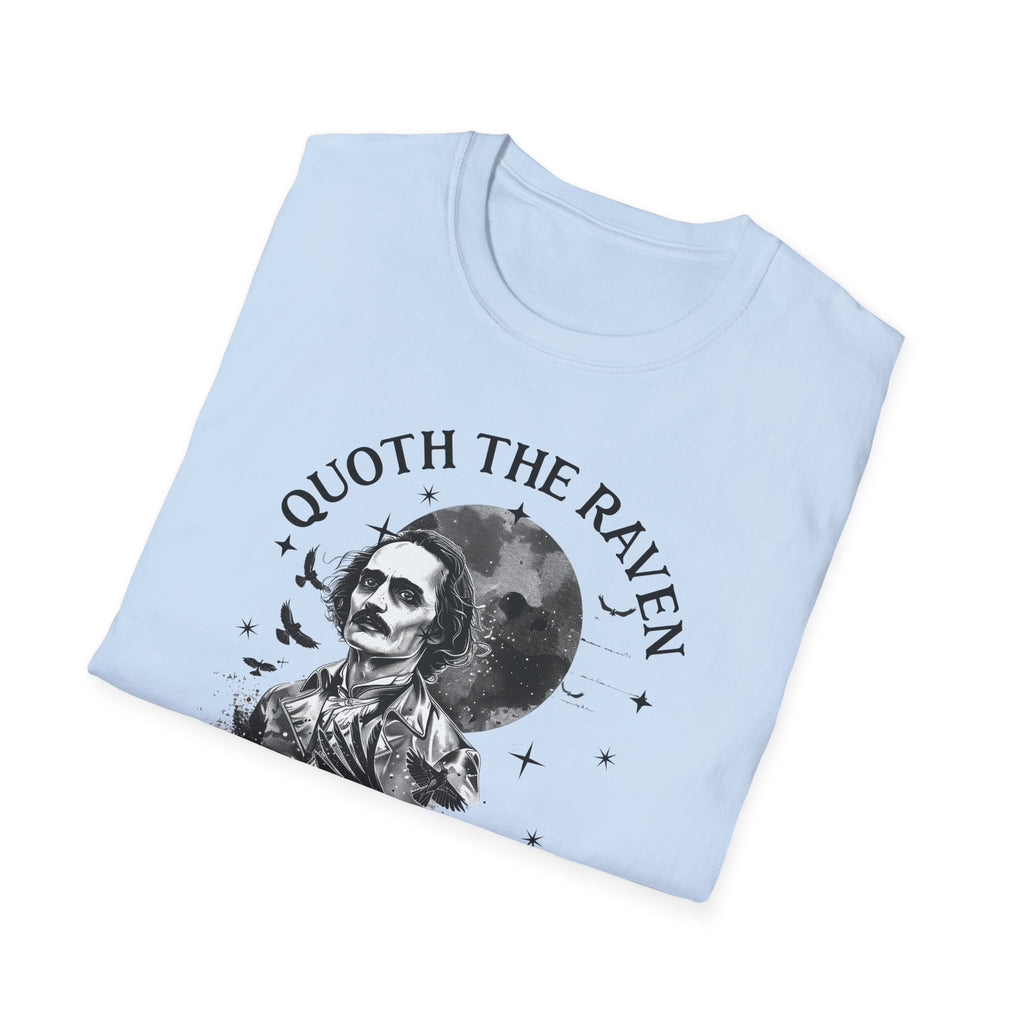 Edgar Allan Poe Themed T-Shirt | Quoth the Raven, Nevermore | Literary Gift, Vintage Style, Halloween Apparel, Book Lover Shirt