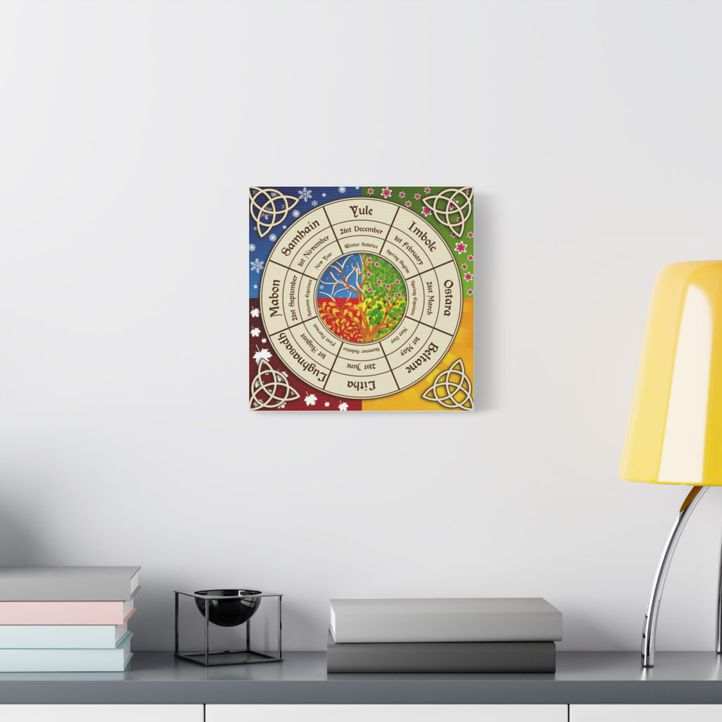 The Sabbats Canvas Wall Art, Magical Decor, Nature Inspired, Pagan Festivals, Home Decor, Gift for Wiccans