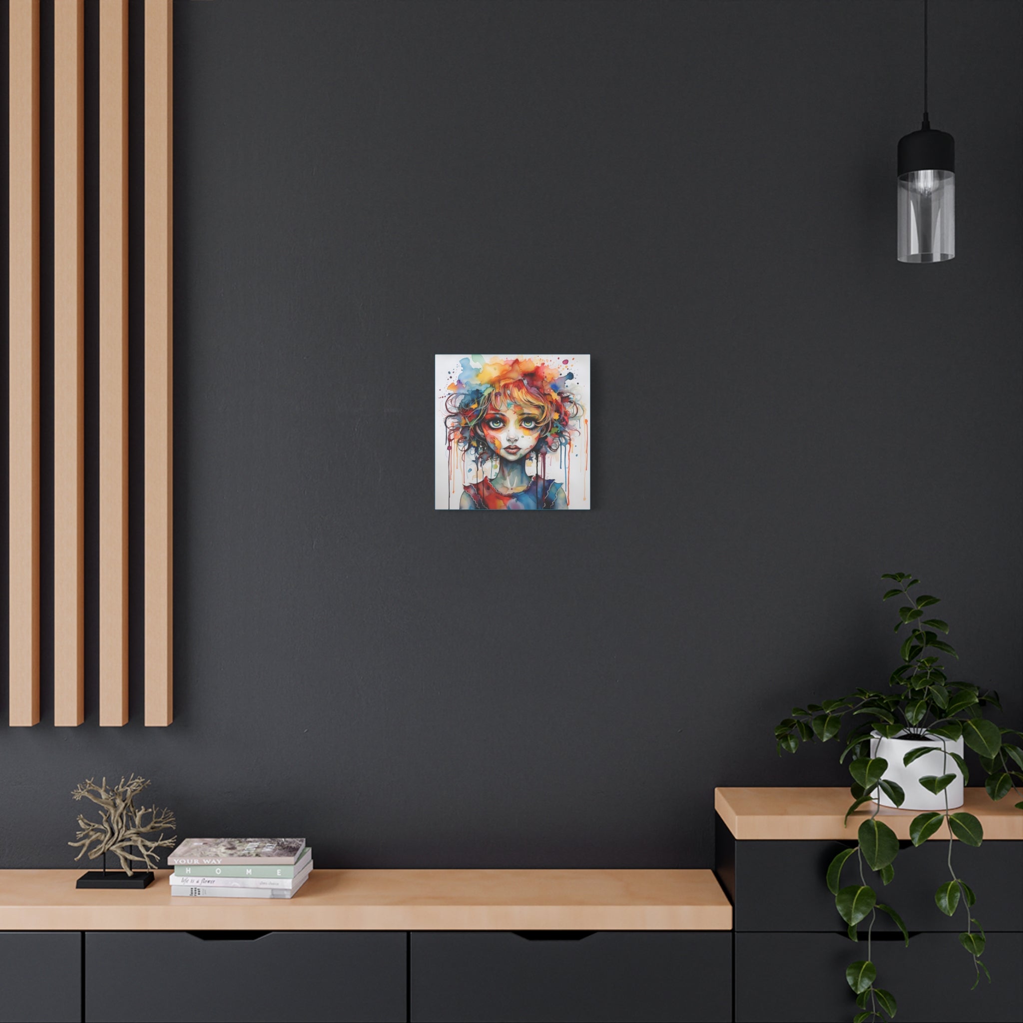 Creepy Doll Art Canvas Print, Vibrant Wall Decor, Unique Gift for Art Lovers, Whimsical Home Decoration, Perfect for Birthdays, Holidays