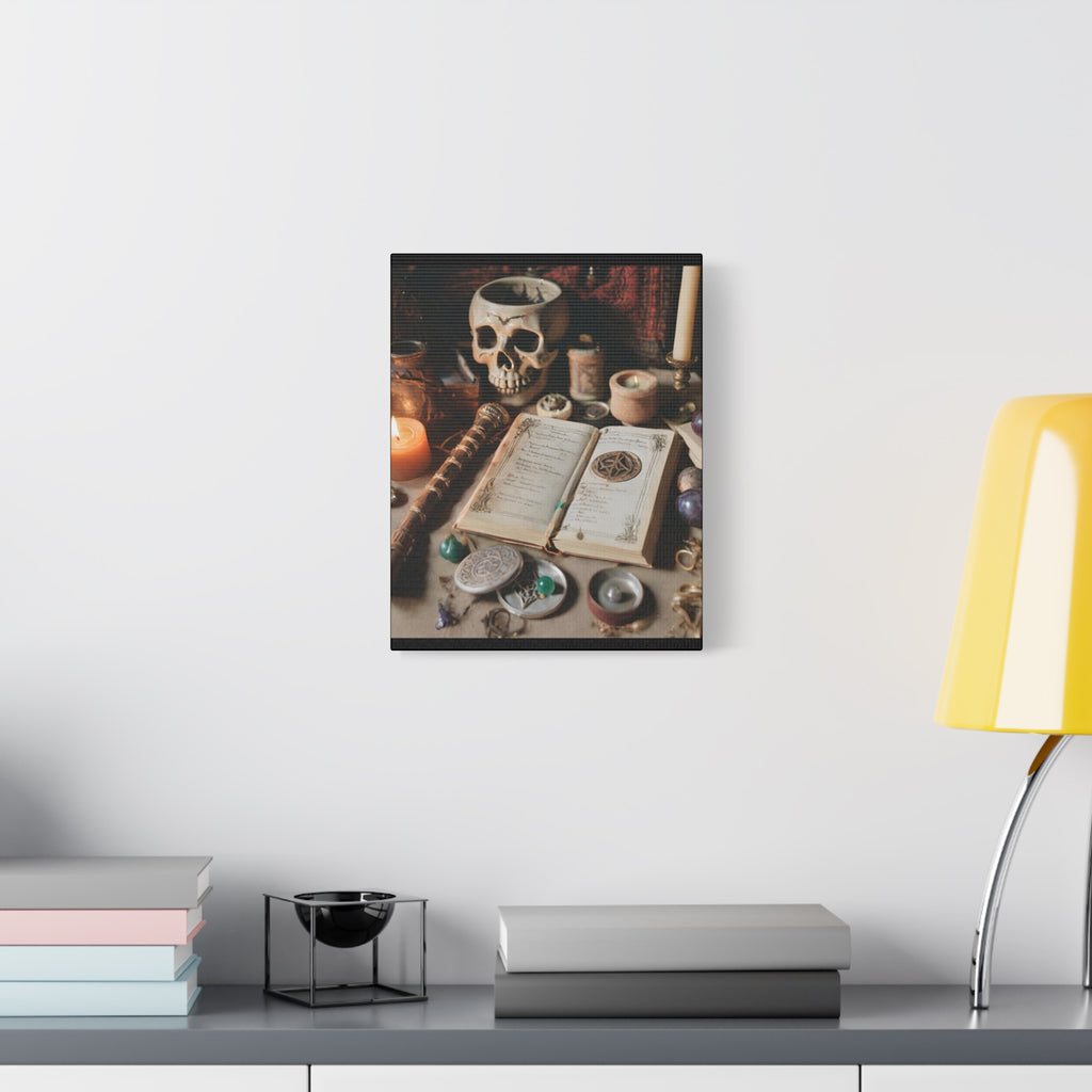 The Altar Canvas Wall Art, Witchy Decor, Book of Shadows Wall Art, Gothic Home Decor, Occult Canvas Print