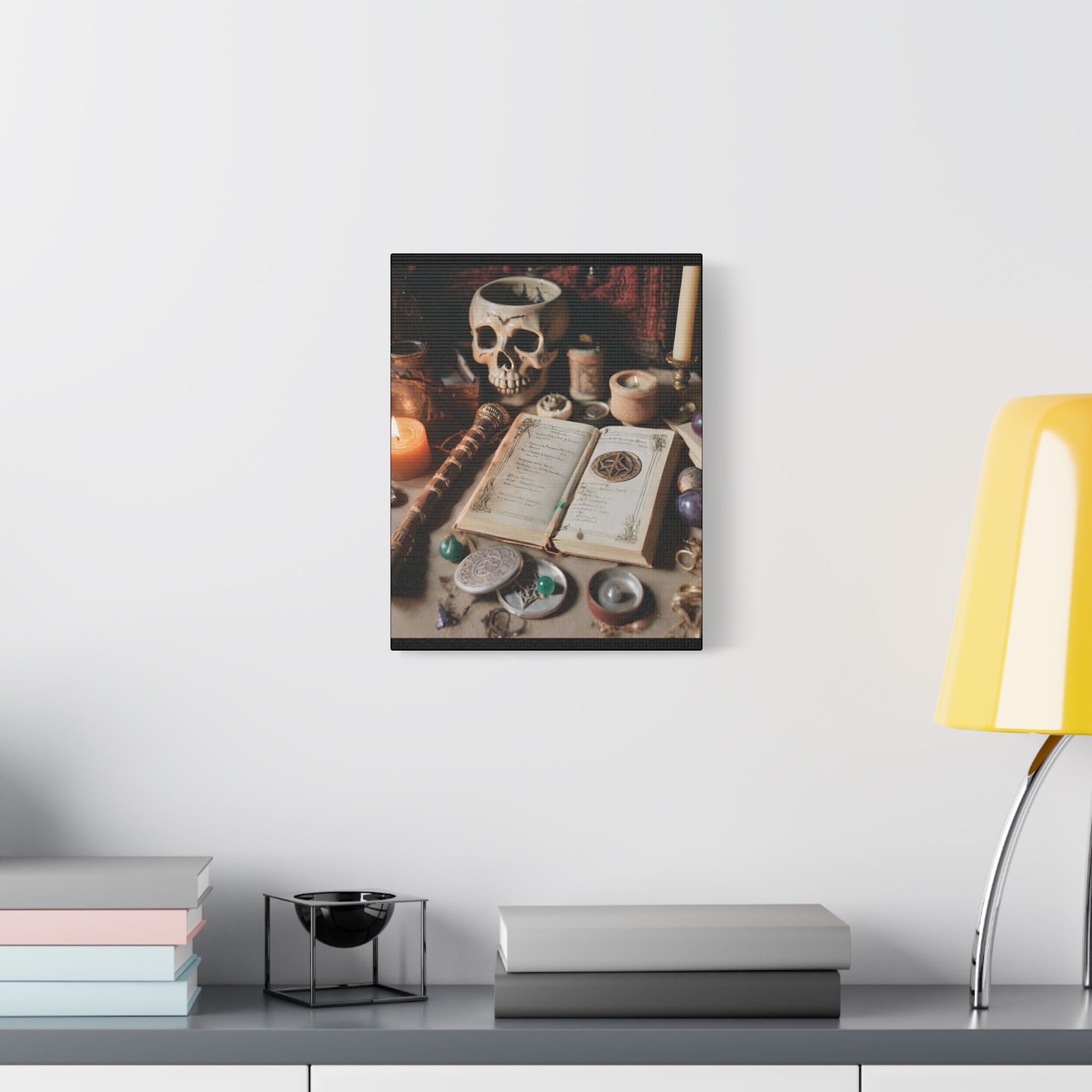 The Altar Canvas Wall Art, Witchy Decor, Book of Shadows Wall Art, Gothic Home Decor, Occult Canvas Print