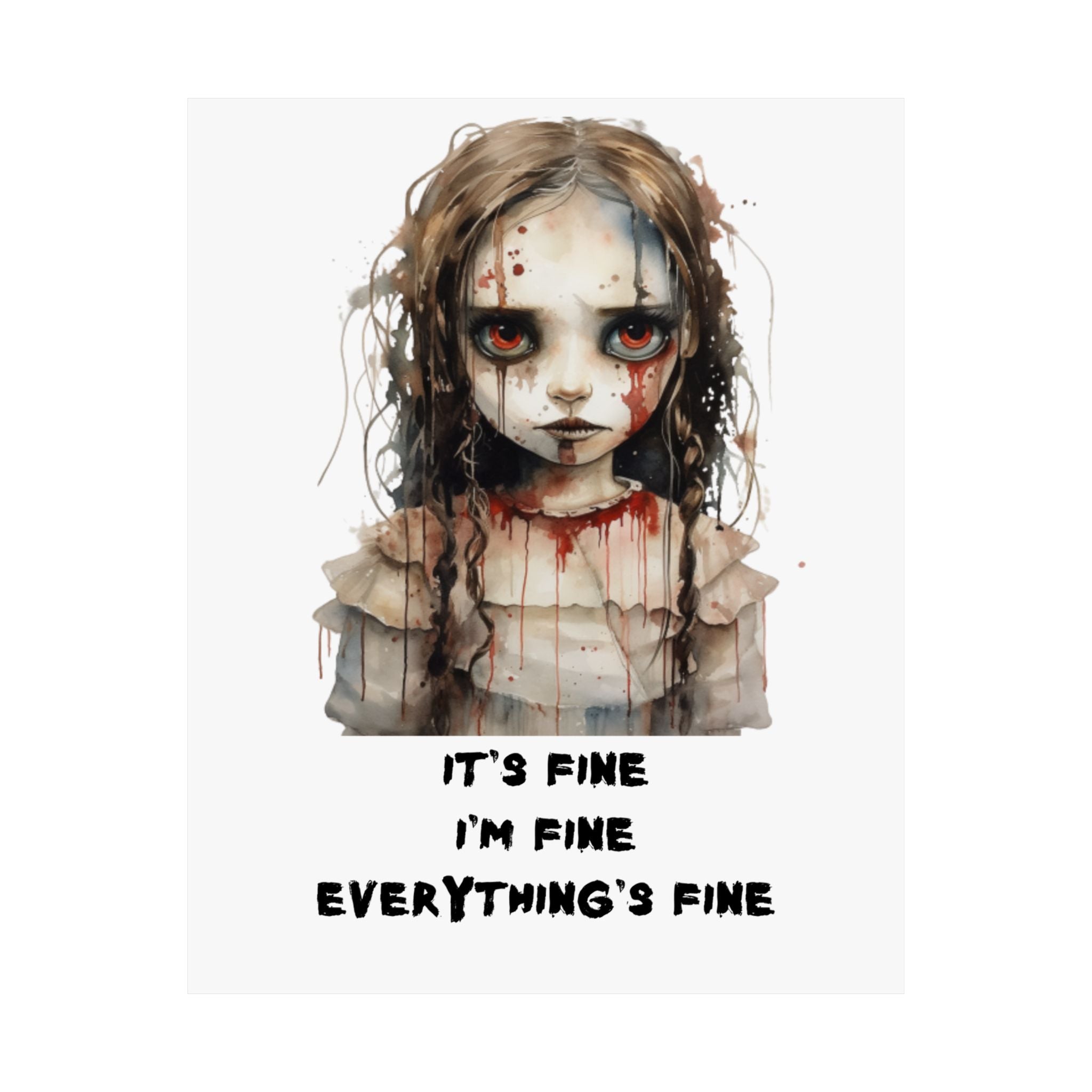Creepy Doll Art Poster, Creepy Decor, Dark Academia Wall Art, Disturbing Print, Horror Gift, Gothic Home Decor
