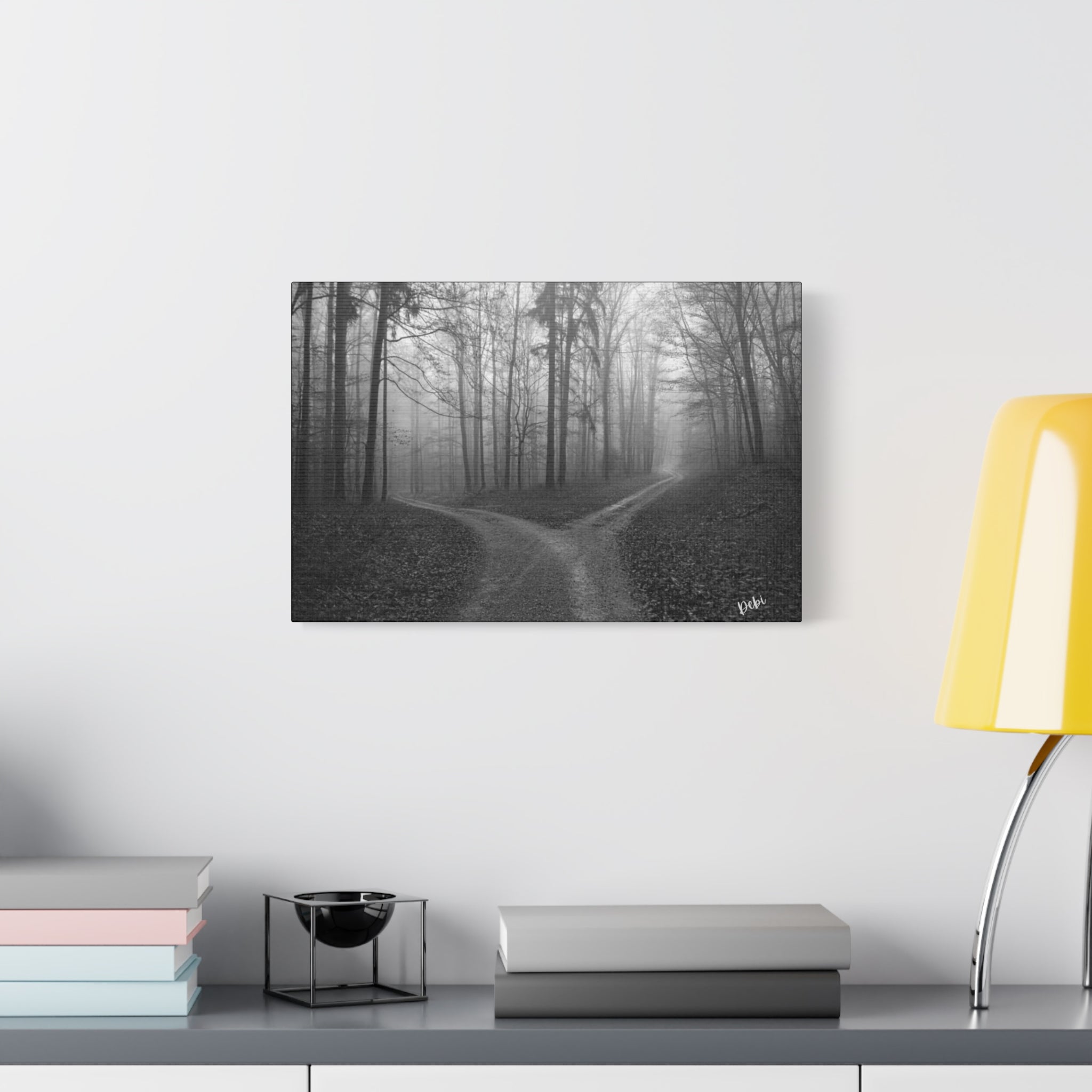 At the Crossroads Canvas Art Print | Matte Stretched Artwork for Home Decor, Wall Art, Gift for Nature Lovers, Modern Living Room Decoration