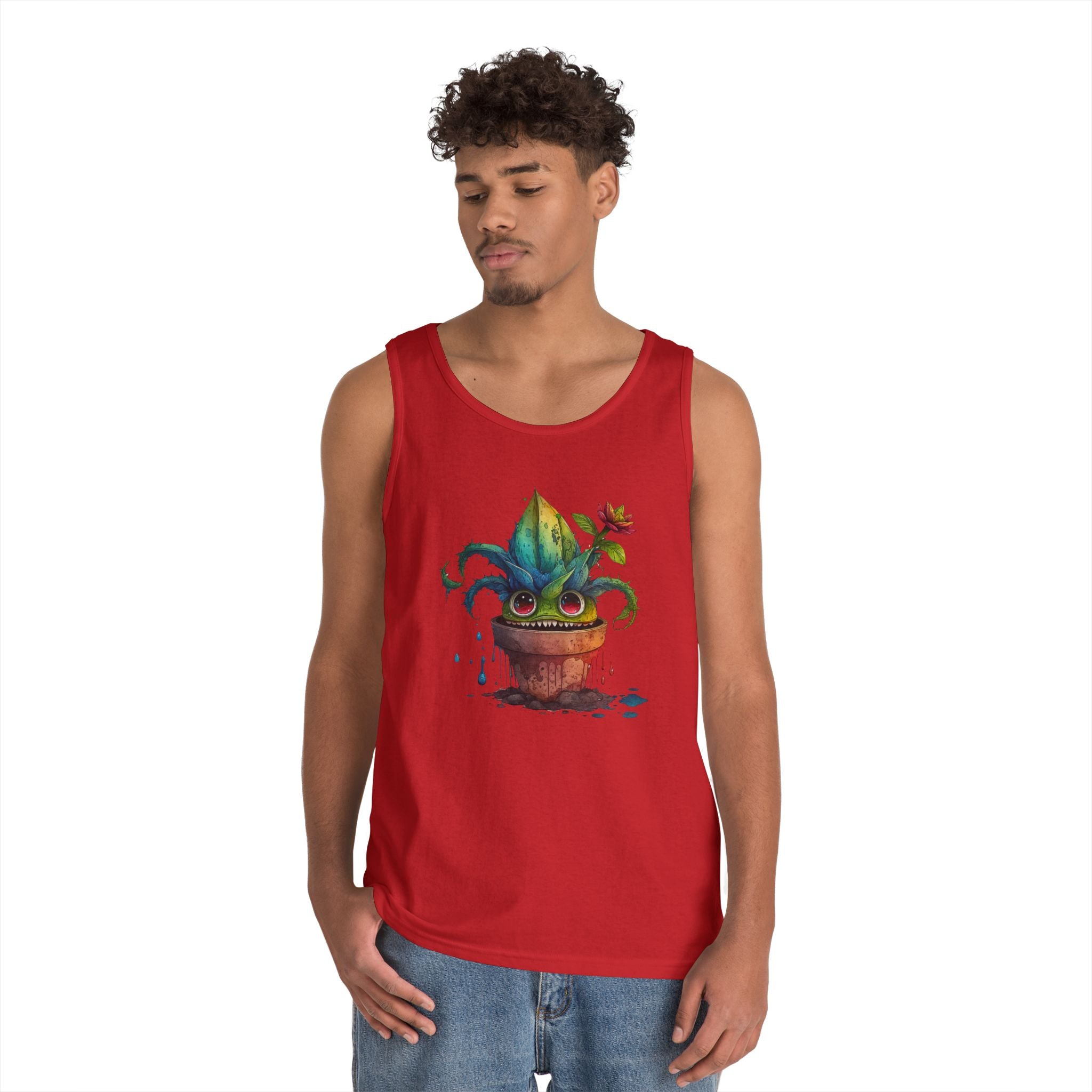 Creepy Garden Plant Tank Top – Fun Unisex Tee for Plant Lovers, Gardening Gift, Summer Wear, Eco-Friendly Fashion