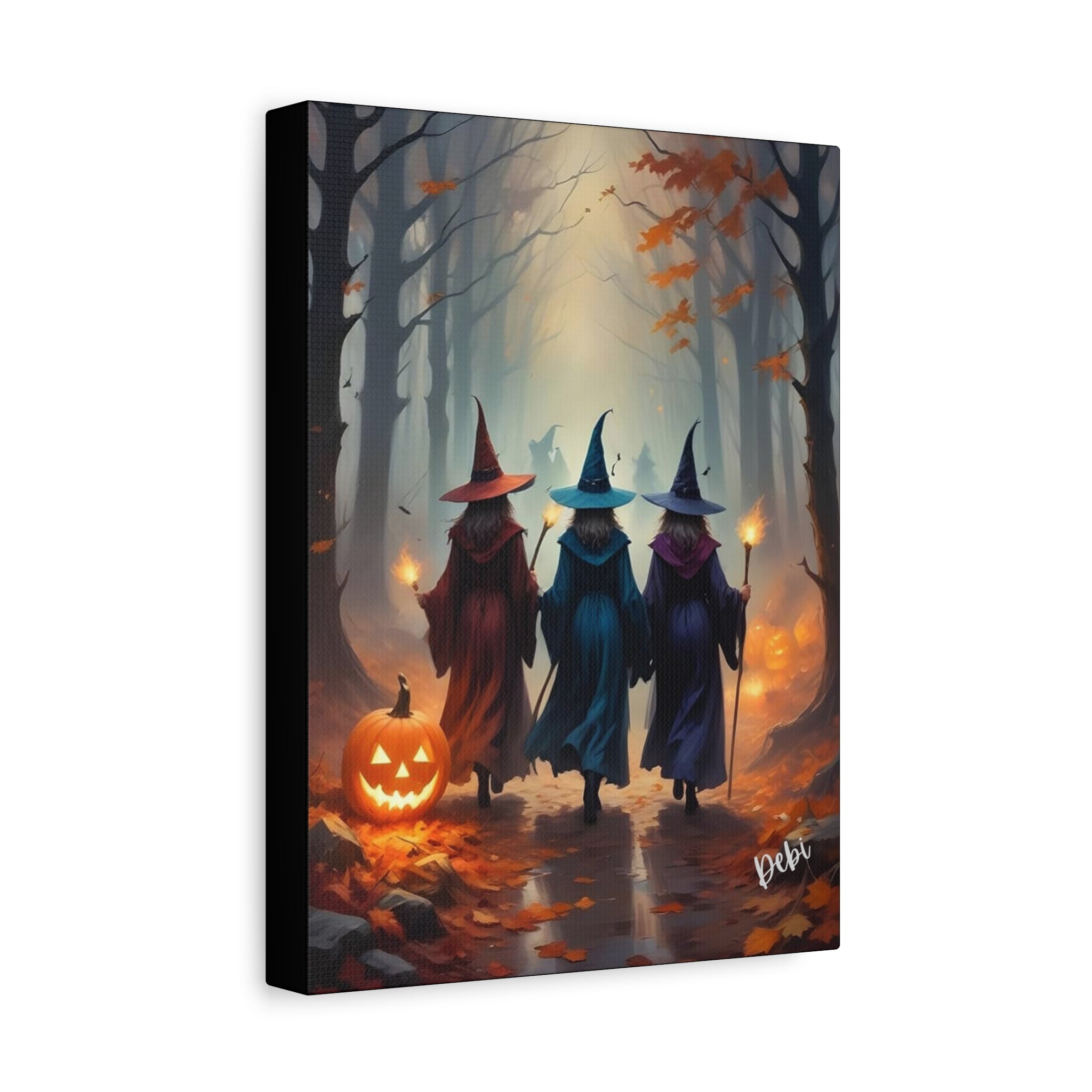 Trick or Treat Canvas Art, Spooky Home Decor, Fall Wall Art, Halloween Decoration, Witchy Vibes