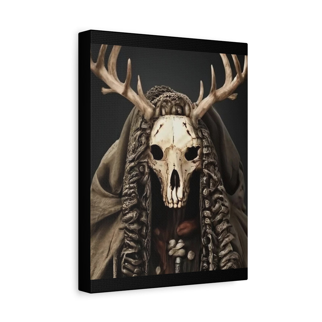 Ritual Canvas Wall Art, Skull Decor, Gothic Home Decor, Boho Aesthetic, Framed Canvas, Unique Wall Decoration