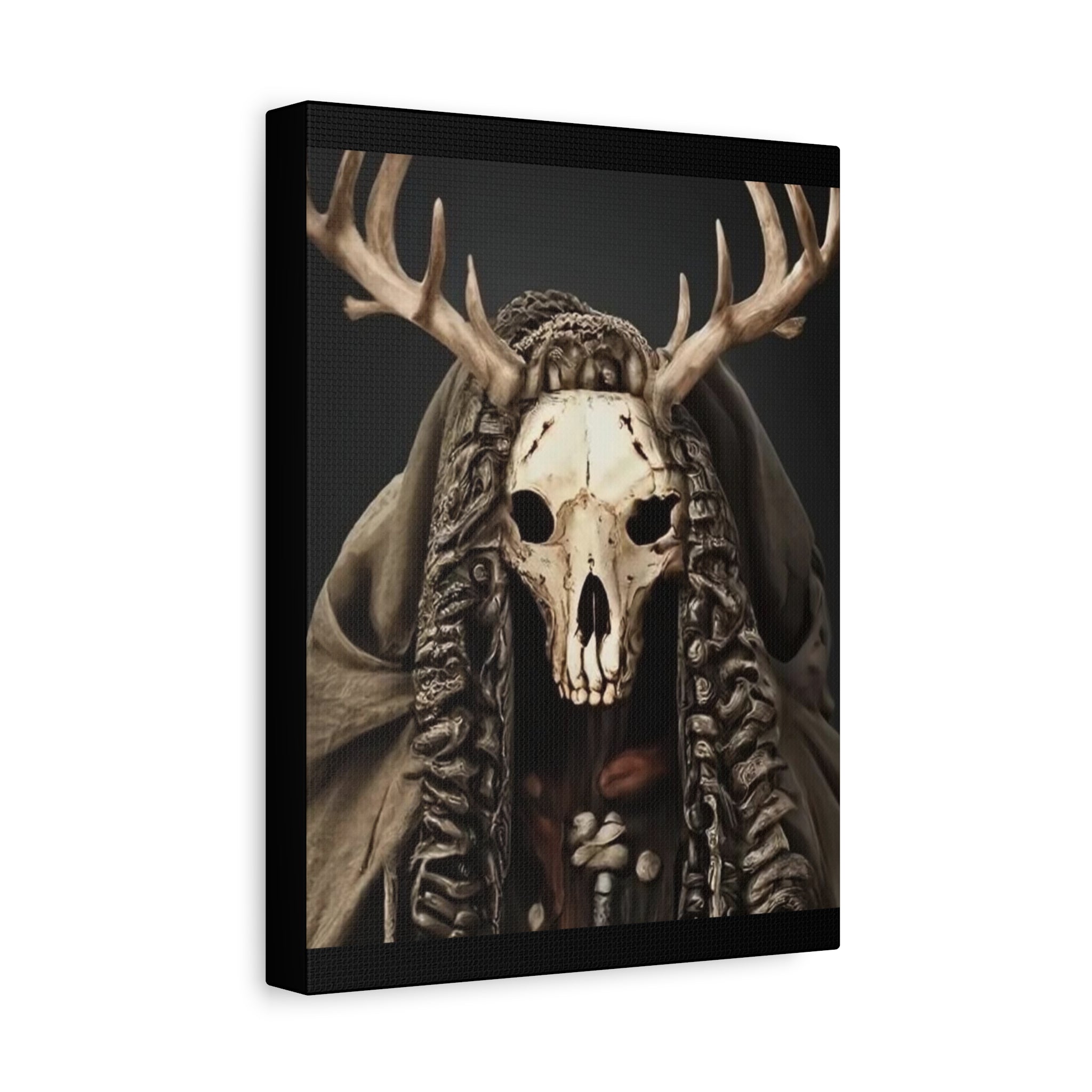Ritual Canvas Wall Art, Skull Decor, Gothic Home Decor, Boho Aesthetic, Framed Canvas, Unique Wall Decoration