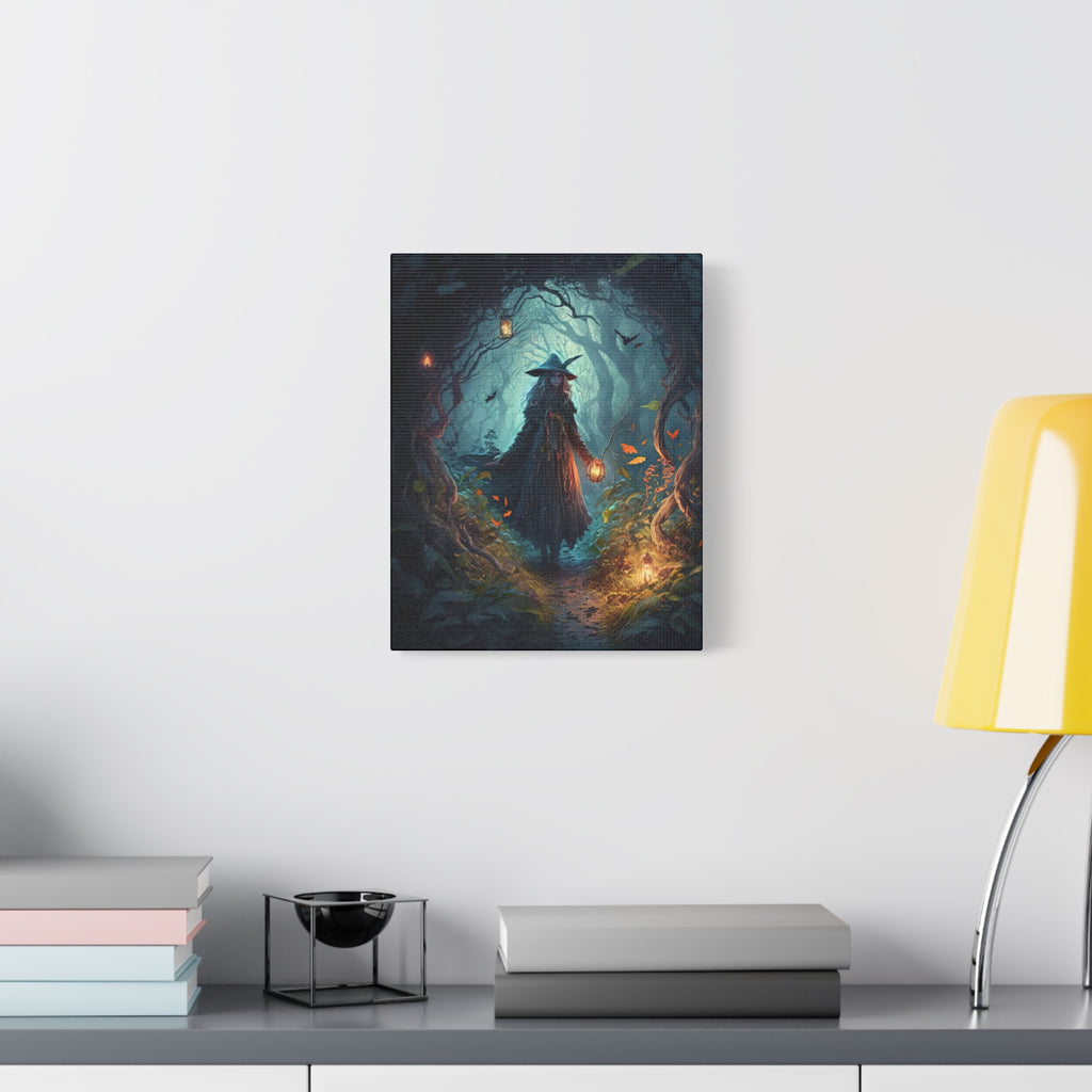 The Cave Canvas Print, Witch Artwork, Halloween Decor, Witchy Wall Art, Bohemian Home Decor, Gift for Witch Lovers