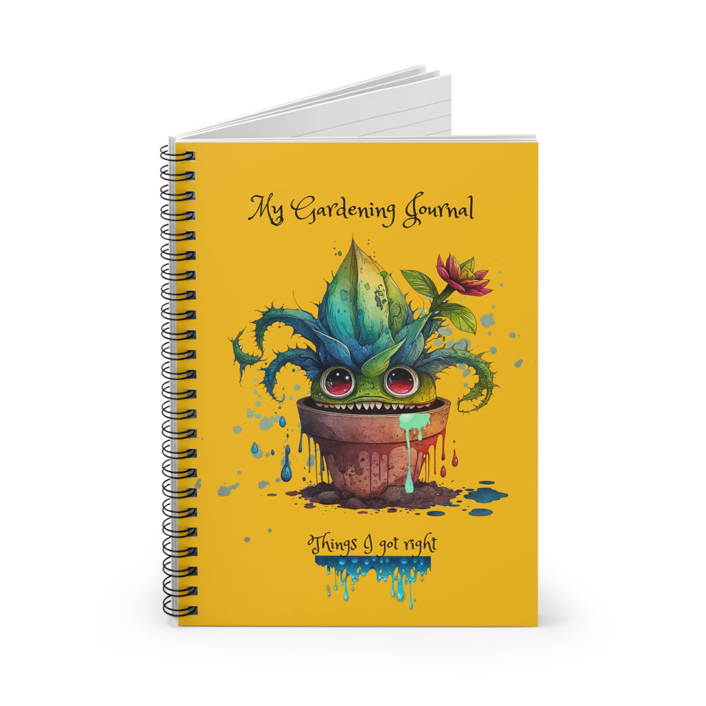 Creepy Garden Journal - Spirited Plant Spiral Notebook, Gardening Gift, Nature Lover's Journal, Creative Writing, Cute Notebook