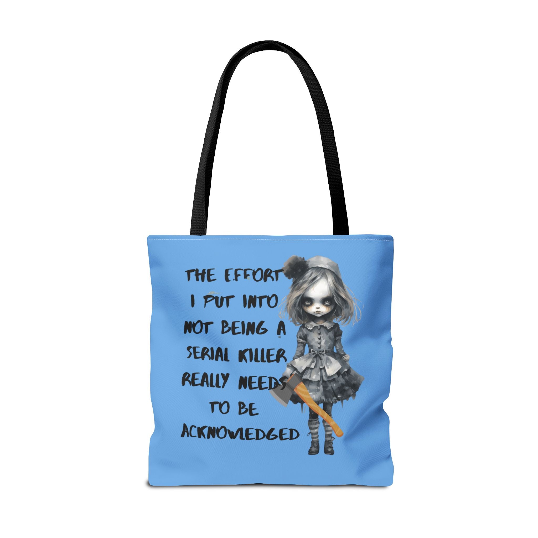 Creepy Doll Tote Bag, Playful Tote for Animal Lovers, Unique Gift, Eco-Friendly Shopping Bag, Fun Everyday Use, Cute Design