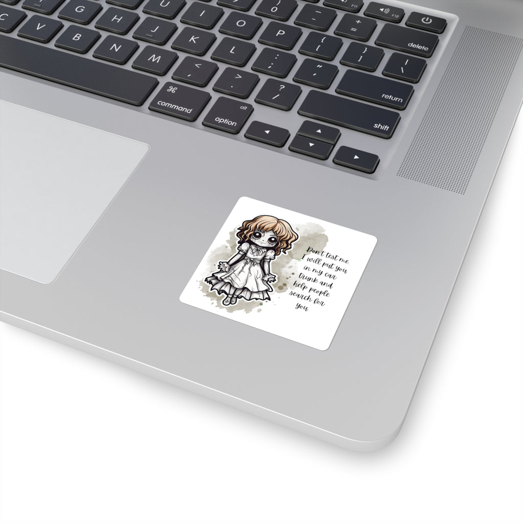 Creepy Doll Stickers, Eerie Decor, Laptop Decals, Unique Gifts, Halloween Accessories, Quirky Art