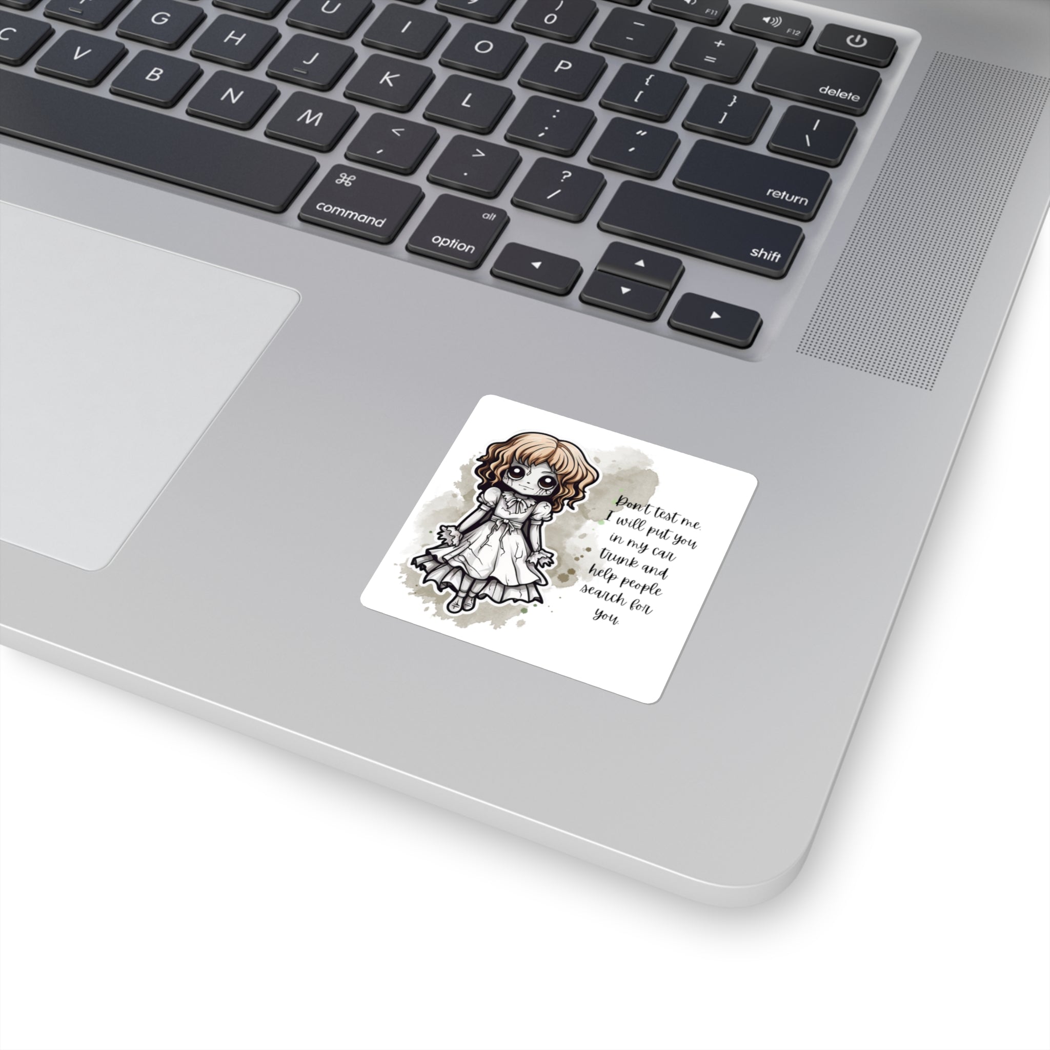 Creepy Doll Stickers, Eerie Decor, Laptop Decals, Unique Gifts, Halloween Accessories, Quirky Art