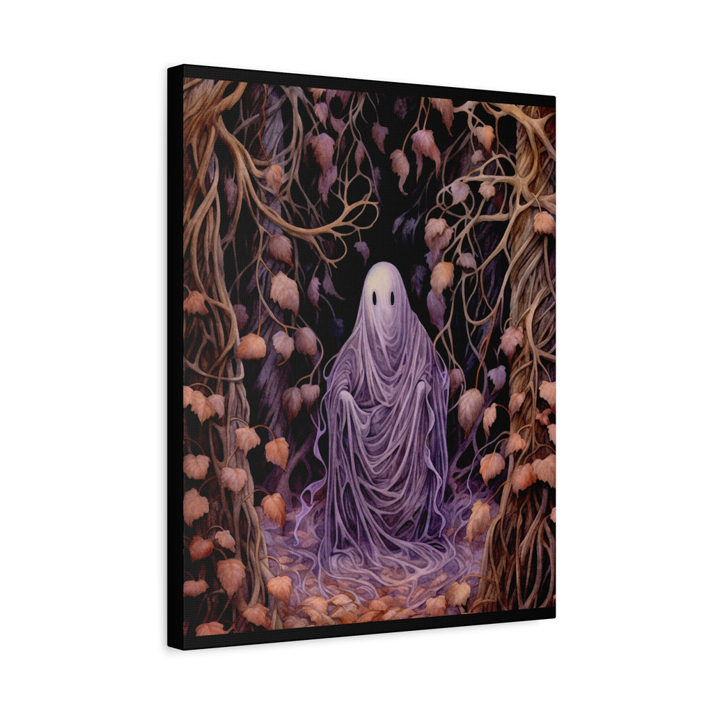 Mystical Ghost Art Canvas, Wall Decor, Haunted Home, Spooky Vibes, Halloween Decor, Unique Gift