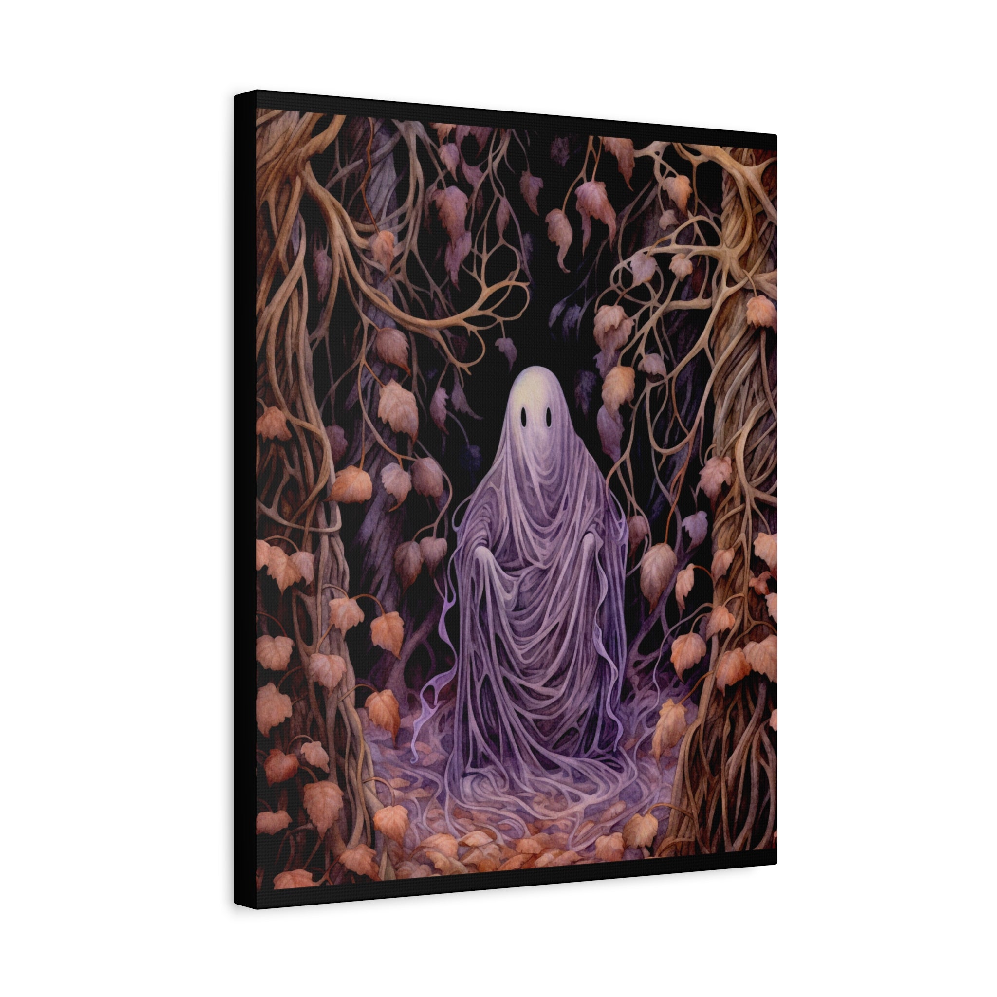 Mystical Ghost Art Canvas, Wall Decor, Haunted Home, Spooky Vibes, Halloween Decor, Unique Gift