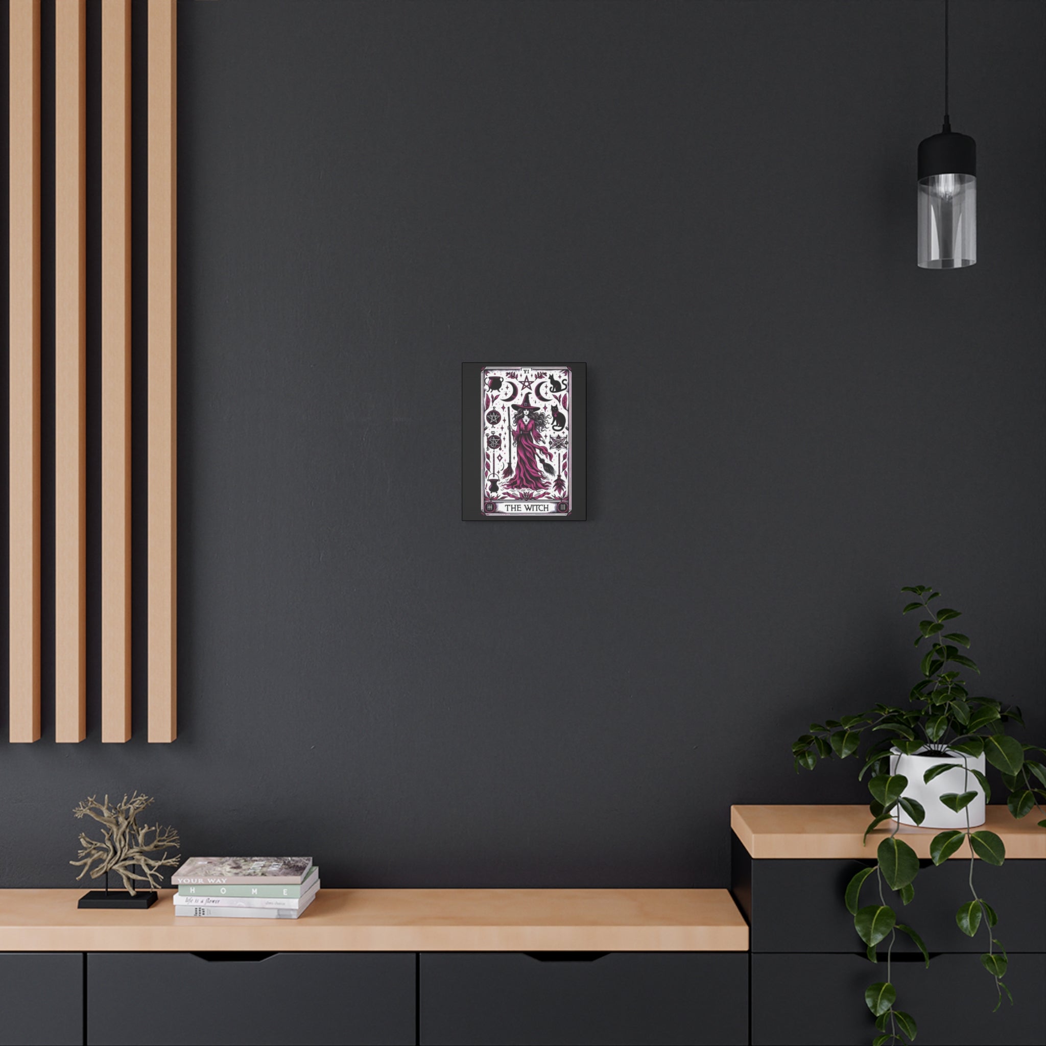 The Witch Tarot Card Canvas Art Print, Magical Decor, Wall Art for Home, Modern Witch Print, Gothic Aesthetic, Perfect Gift for Witch Lovers