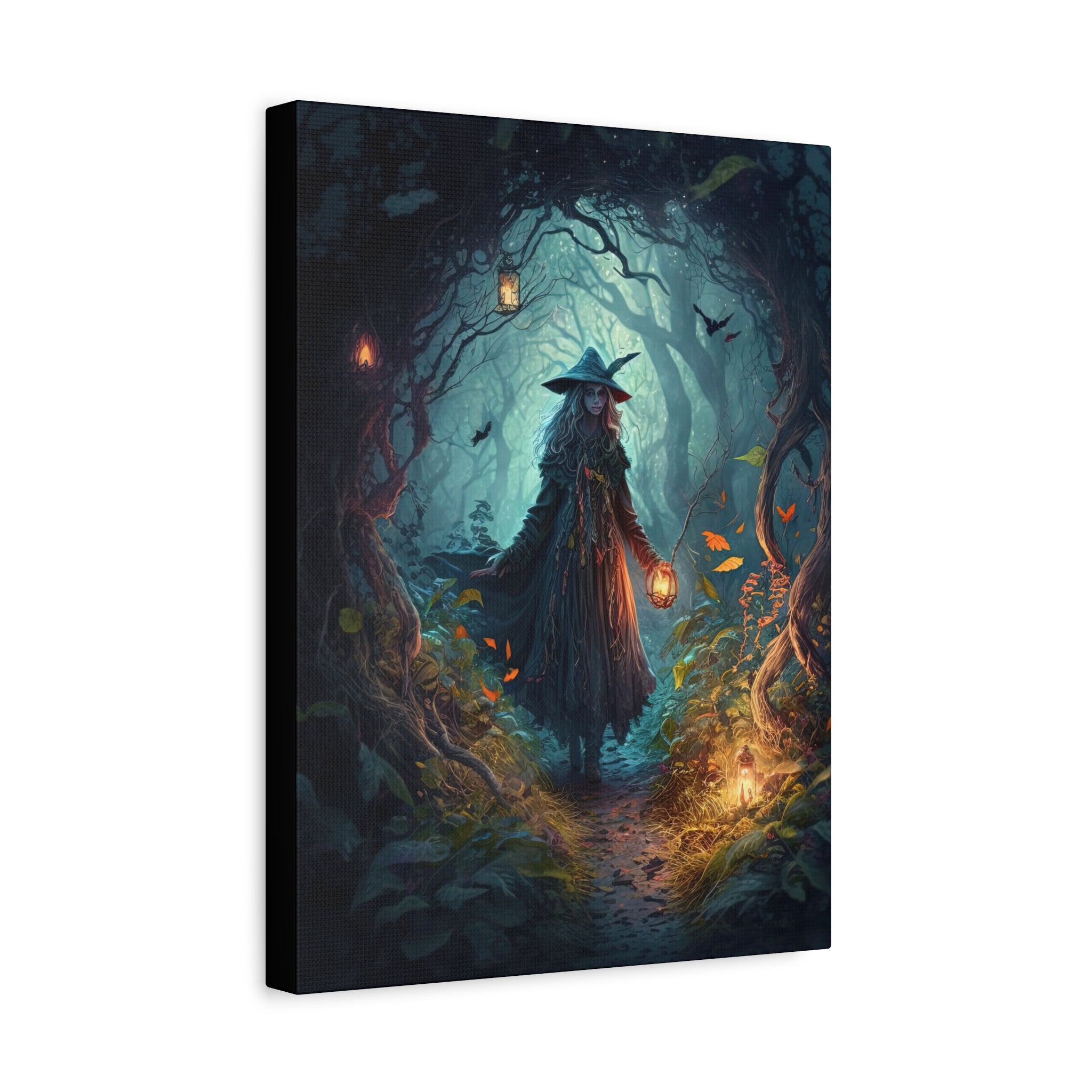 The Cave Canvas Print, Witch Artwork, Halloween Decor, Witchy Wall Art, Bohemian Home Decor, Gift for Witch Lovers