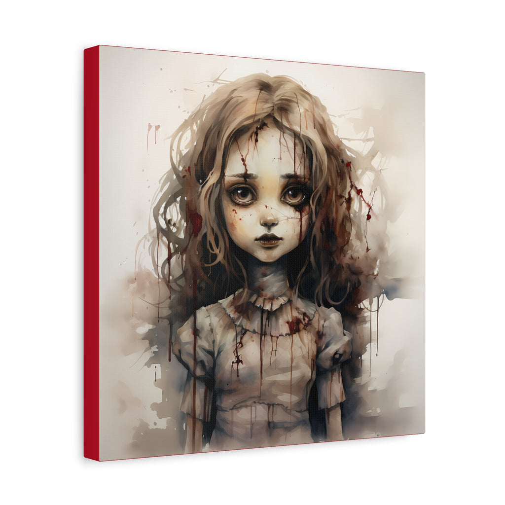 Creepy Doll Art Canvas, Dark Fantasy Decor, Gothic Home Wall Art, Unique Gift Idea, Creepy Aesthetic, Horror Art