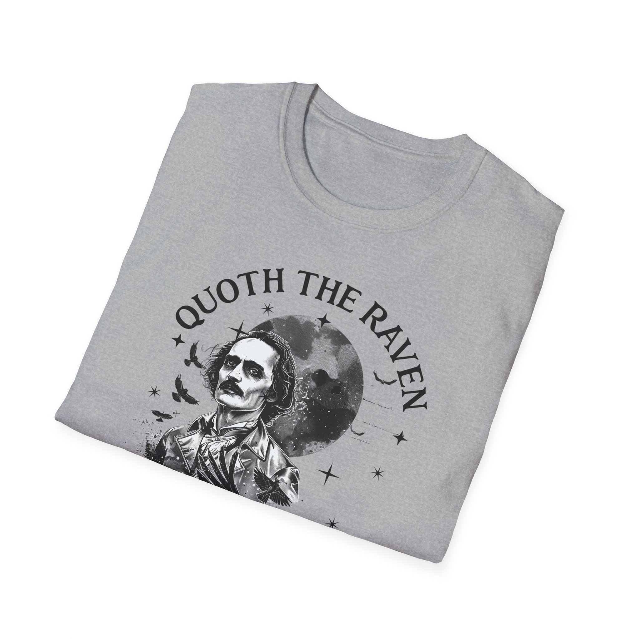 Edgar Allan Poe Themed T-Shirt | Quoth the Raven, Nevermore | Literary Gift, Vintage Style, Halloween Apparel, Book Lover Shirt