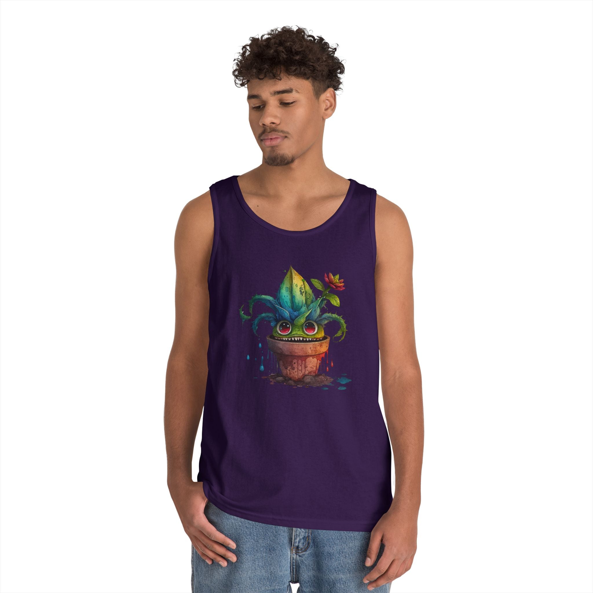 Creepy Garden Plant Tank Top – Fun Unisex Tee for Plant Lovers, Gardening Gift, Summer Wear, Eco-Friendly Fashion