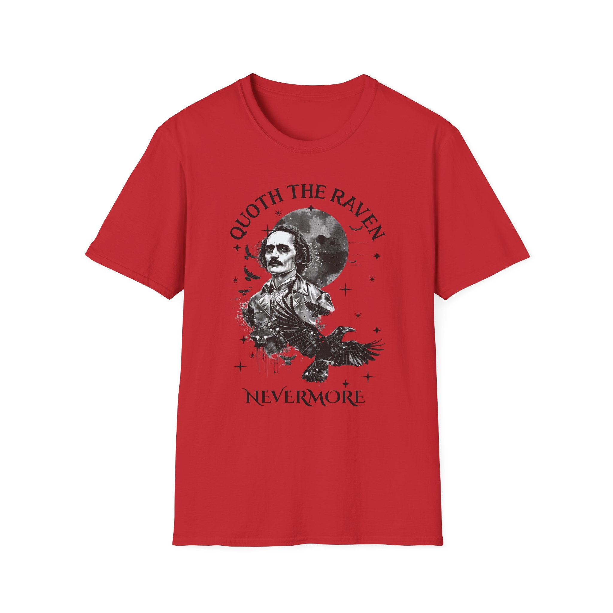 Edgar Allan Poe Themed T-Shirt | Quoth the Raven, Nevermore | Literary Gift, Vintage Style, Halloween Apparel, Book Lover Shirt