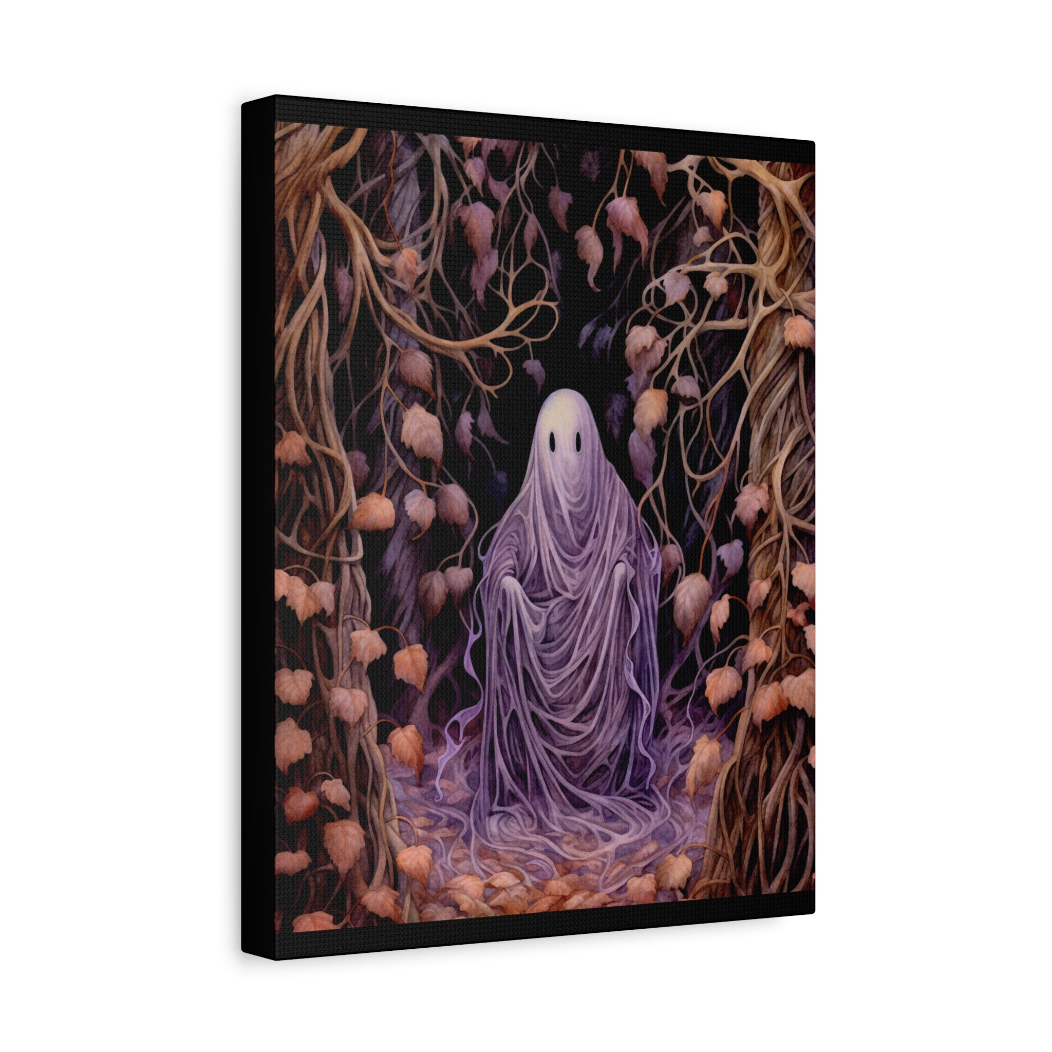 Mystical Ghost Art Canvas, Wall Decor, Haunted Home, Spooky Vibes, Halloween Decor, Unique Gift