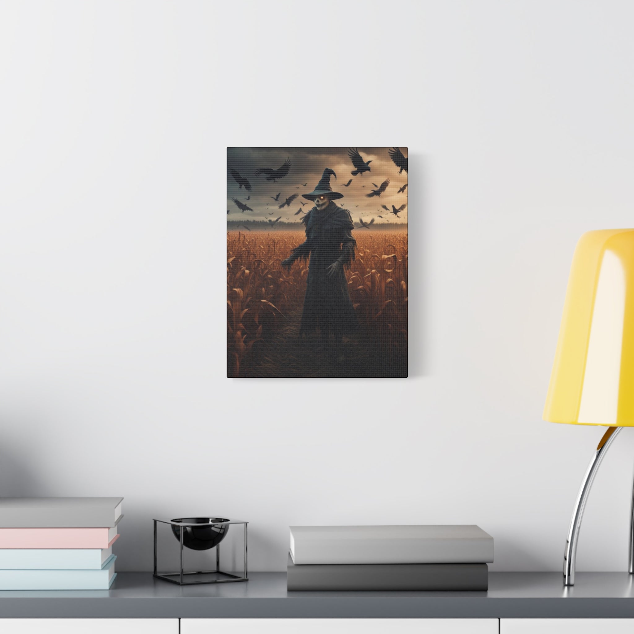 Brave Crows Canvas Art, Halloween Decor, Gothic Wall Art, Autumn Home Decor, Horror Art Print, Haunted House Decoration