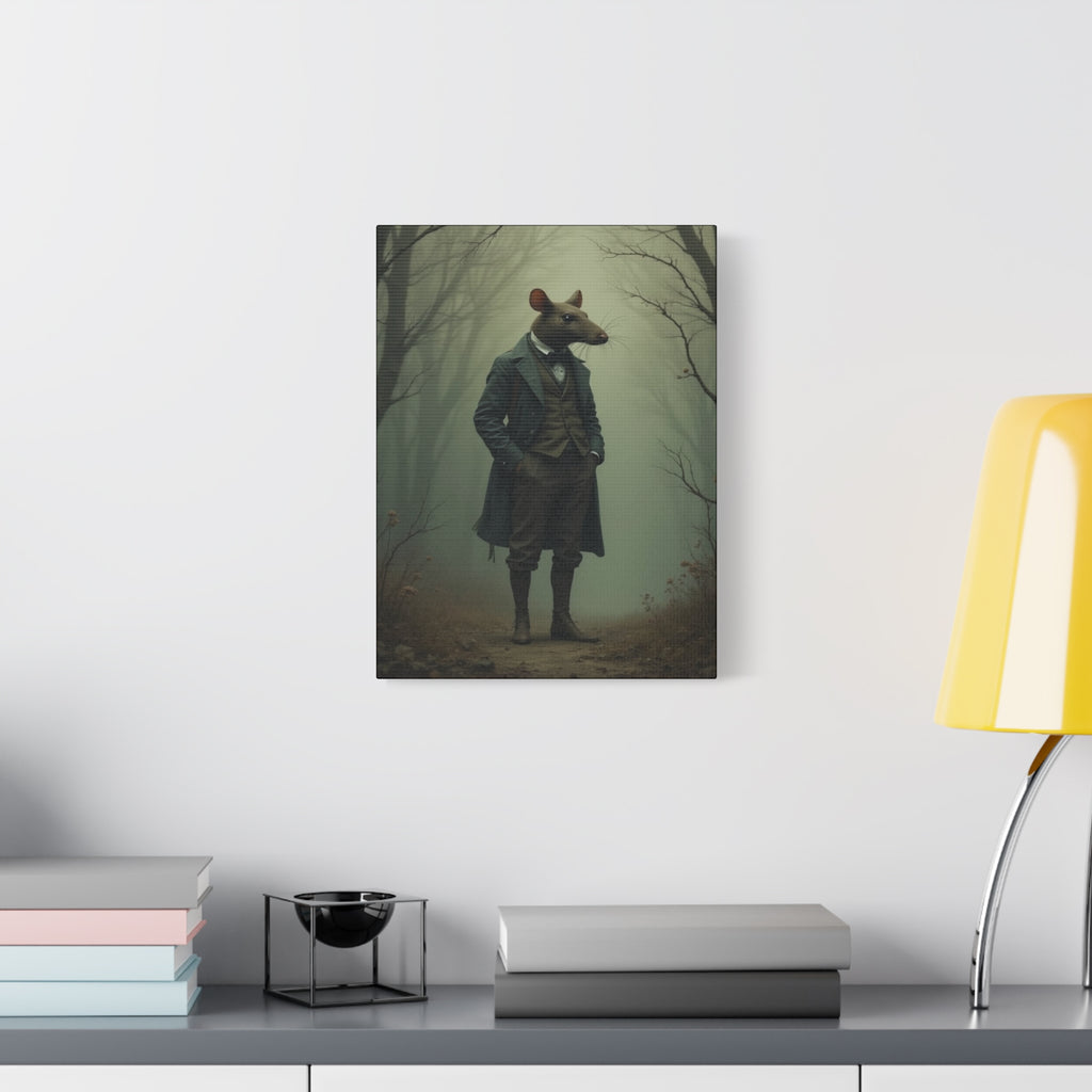 Elegant Rat Canvas Wall Art, Quirky Home Decor, Animal Lover Gift, Fantasy Artwork, Unique Wall Decor