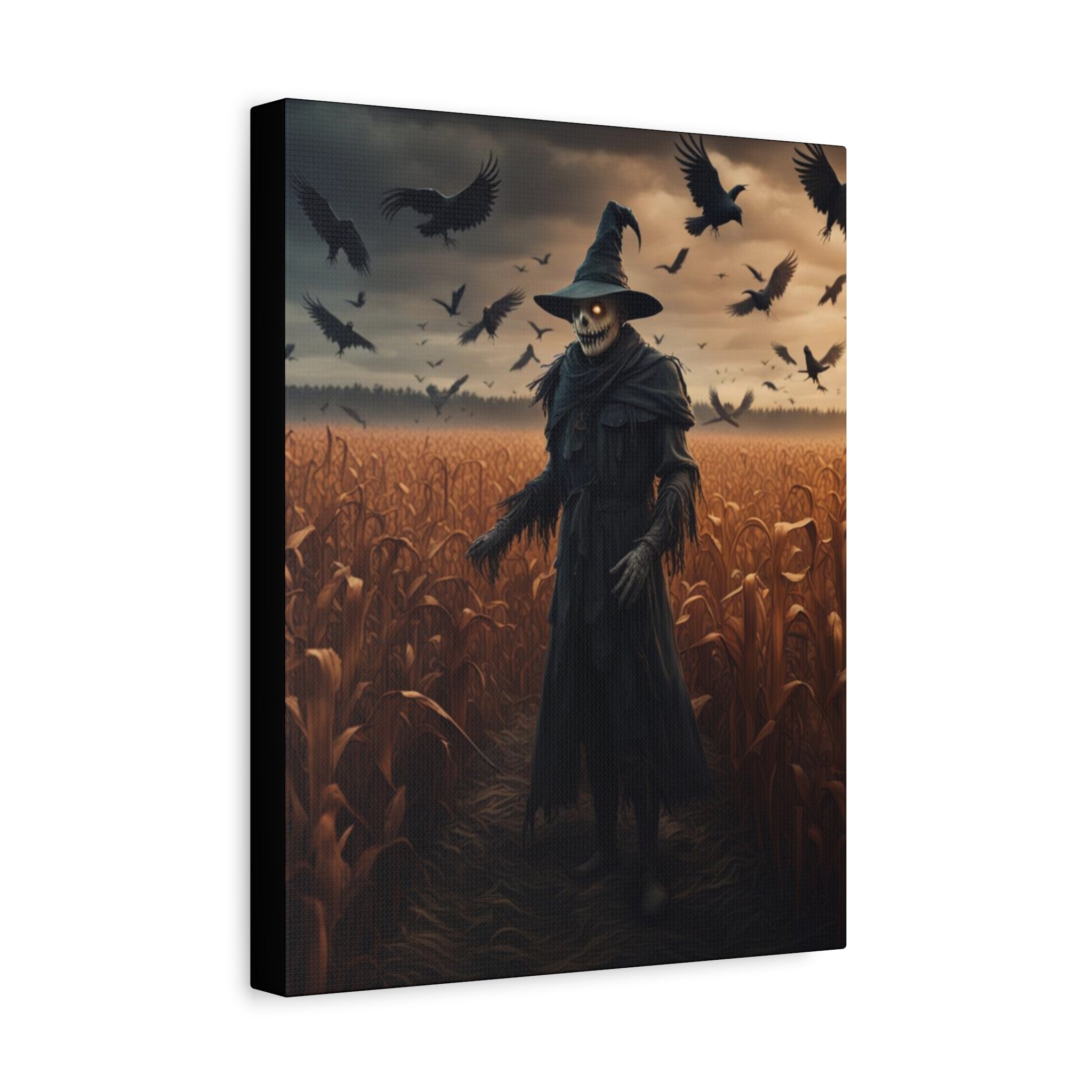 Brave Crows Canvas Art, Halloween Decor, Gothic Wall Art, Autumn Home Decor, Horror Art Print, Haunted House Decoration