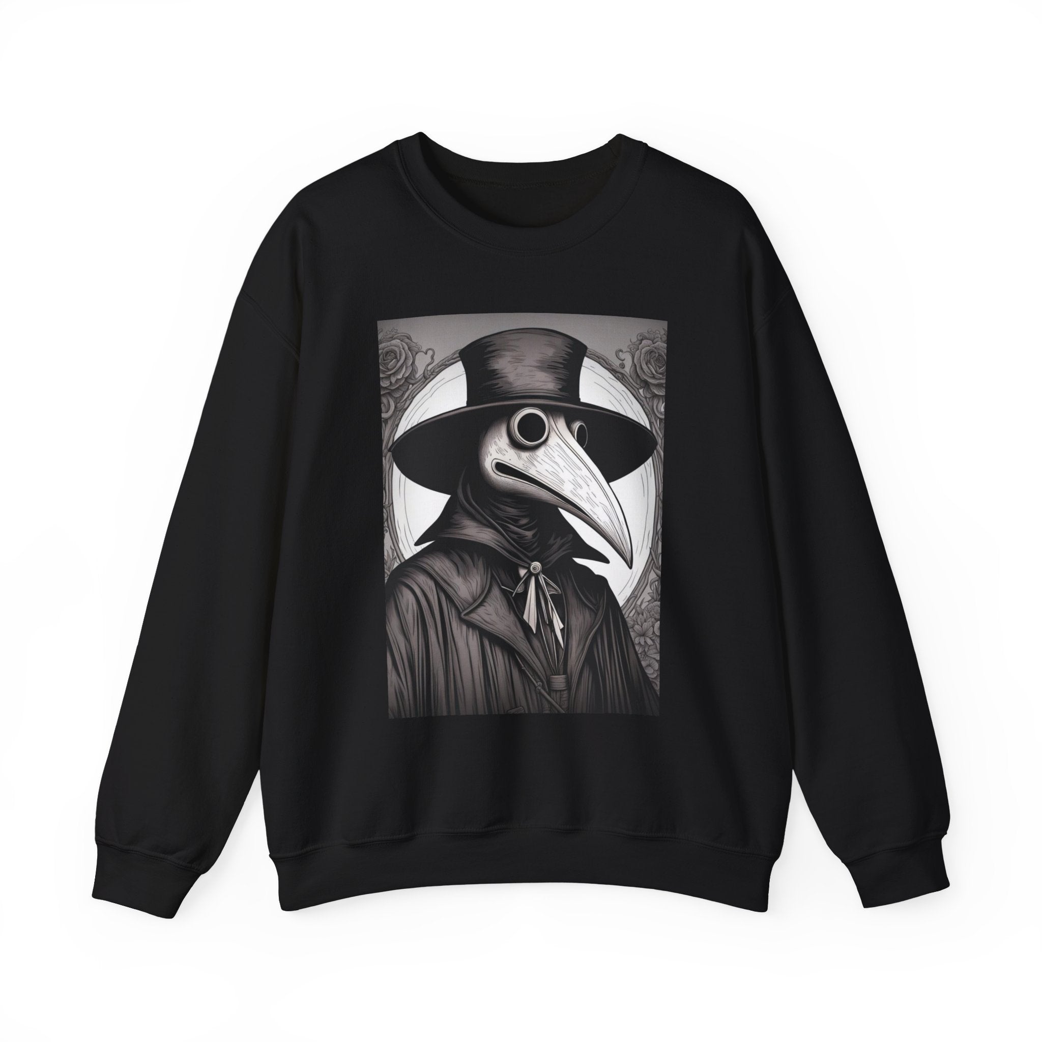 Stylish Plague Doctor Sweatshirt, Cozy Crewneck, Unique Gift for Halloween, Unisex Fashion, Vintage Aesthetic Apparel, High-Quality Comfort