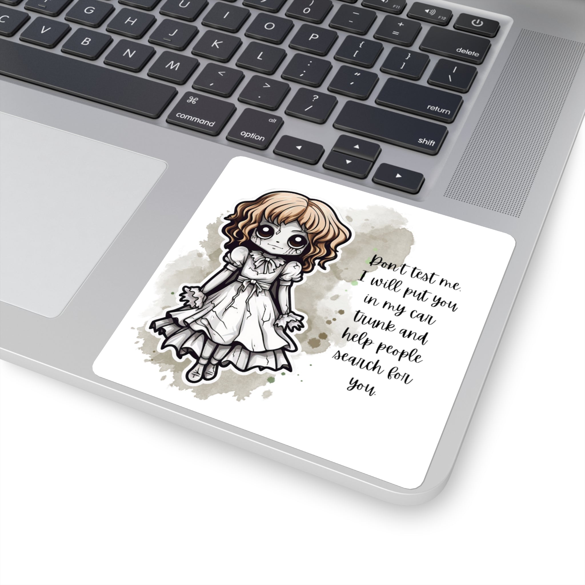 Creepy Doll Stickers, Eerie Decor, Laptop Decals, Unique Gifts, Halloween Accessories, Quirky Art