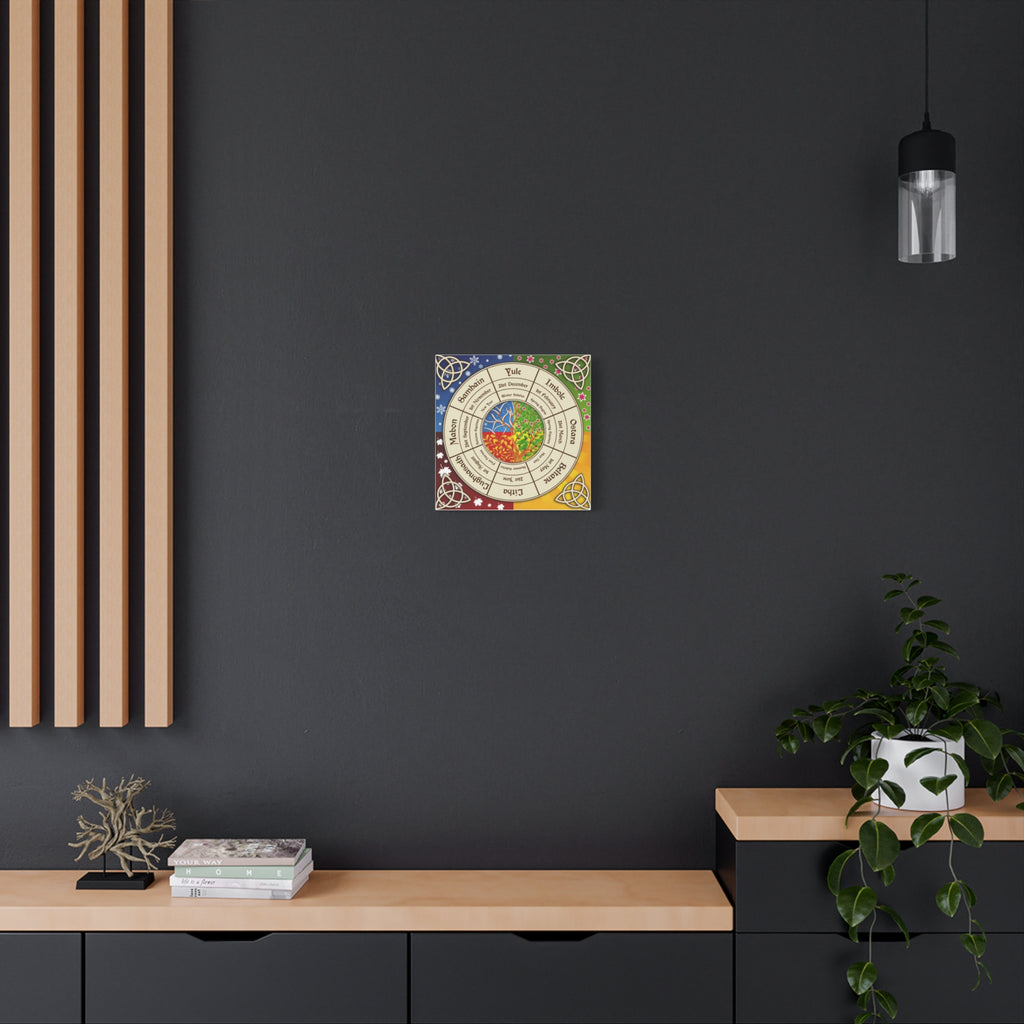 The Sabbats Canvas Wall Art, Magical Decor, Nature Inspired, Pagan Festivals, Home Decor, Gift for Wiccans