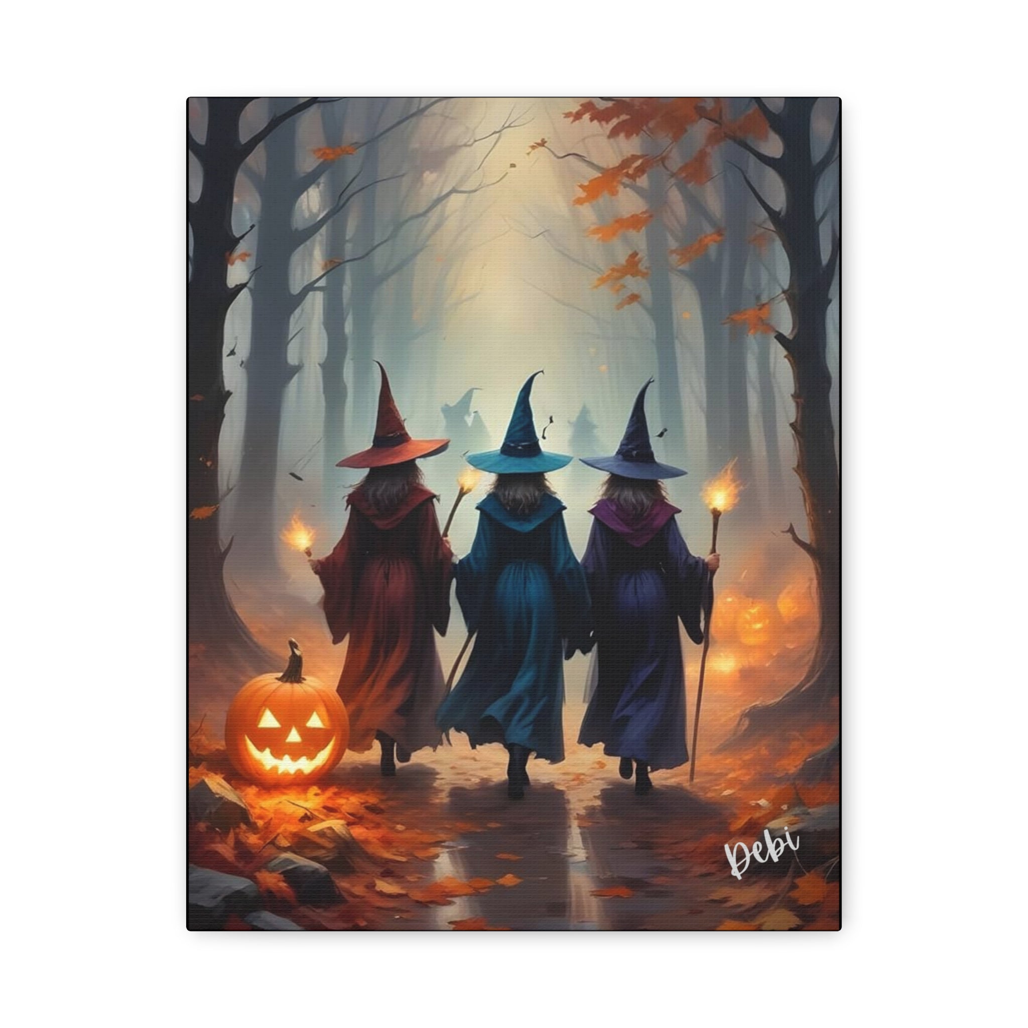 Trick or Treat Canvas Art, Spooky Home Decor, Fall Wall Art, Halloween Decoration, Witchy Vibes