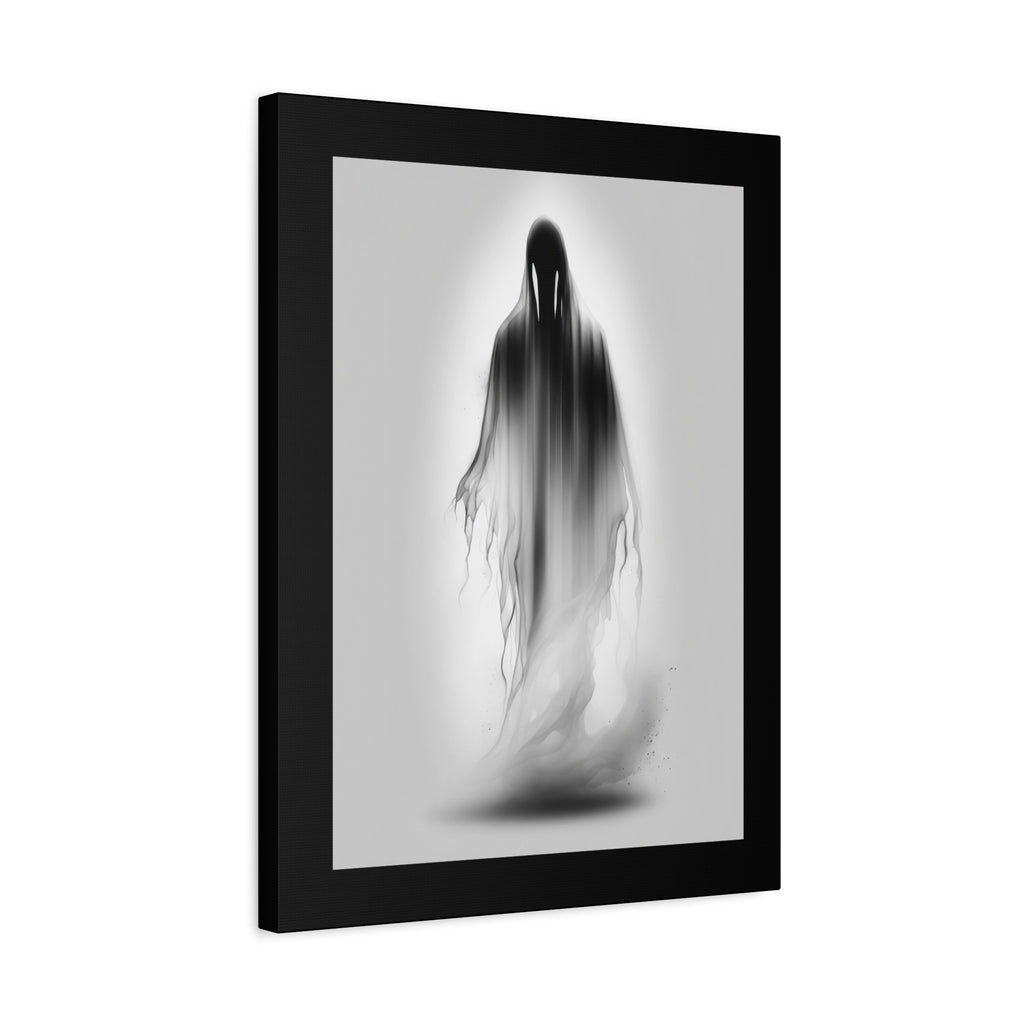 Spectre Art Print, Framed Wall Decor, Halloween Home Decoration, Monochrome Canvas, Gothic Room Accent