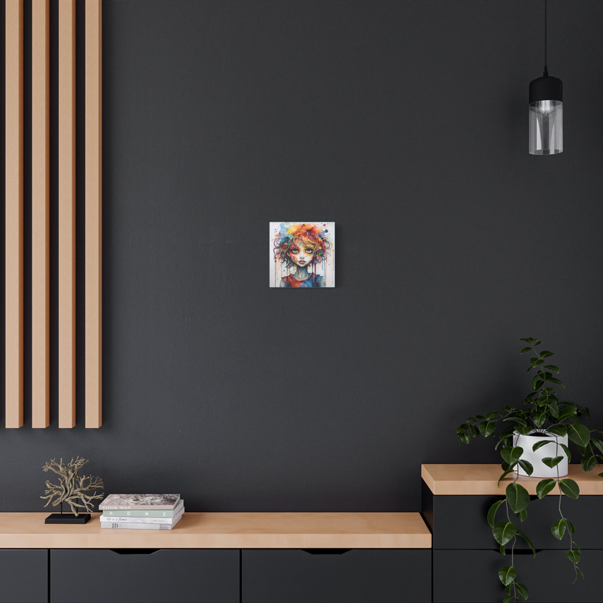 Creepy Doll Art Canvas Print, Vibrant Wall Decor, Unique Gift for Art Lovers, Whimsical Home Decoration, Perfect for Birthdays, Holidays