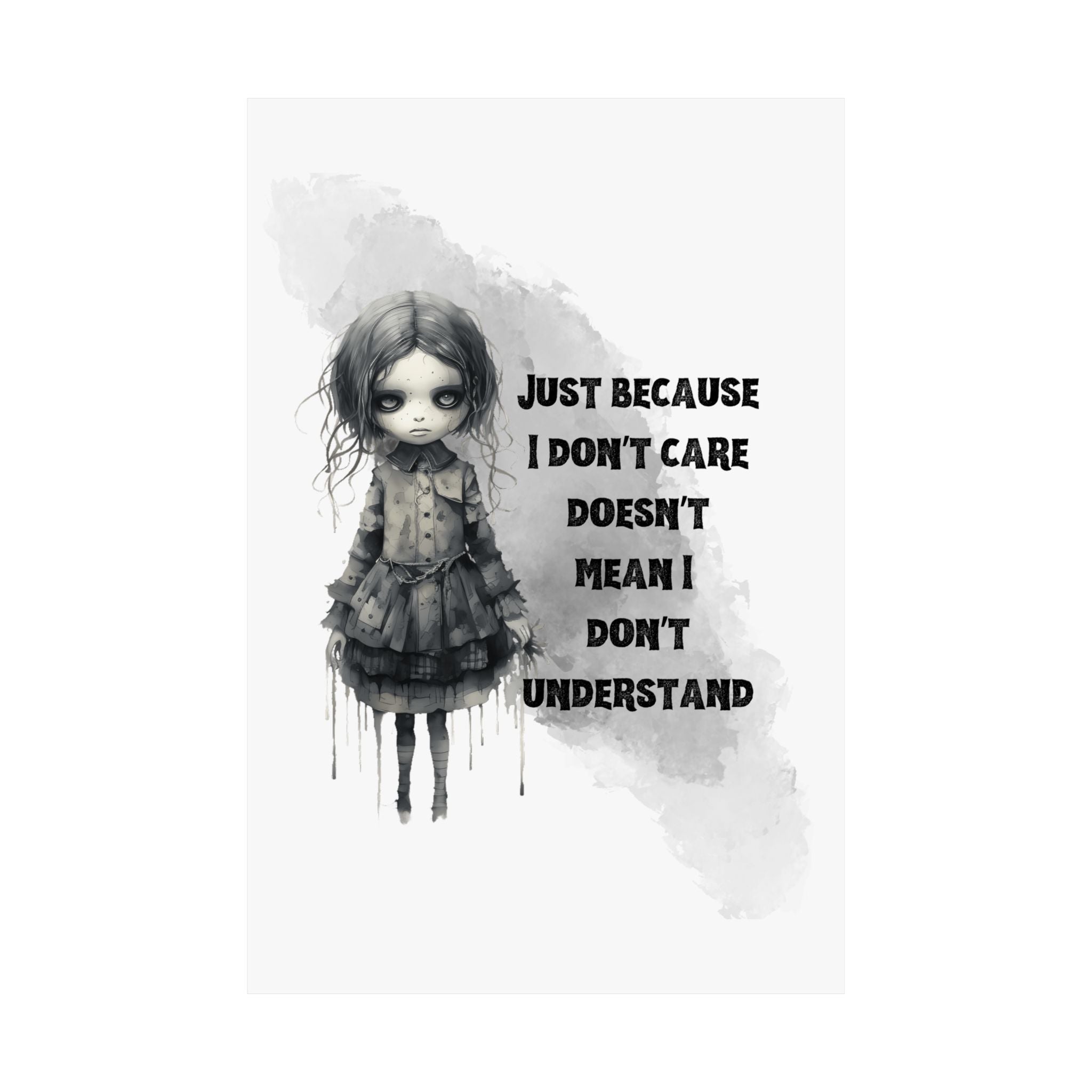 Creepy Doll Wall Art Print - Emotional Matte Vertical Posters, Home Decor, Unique Gifts, Room Aesthetics, Inspirational Art