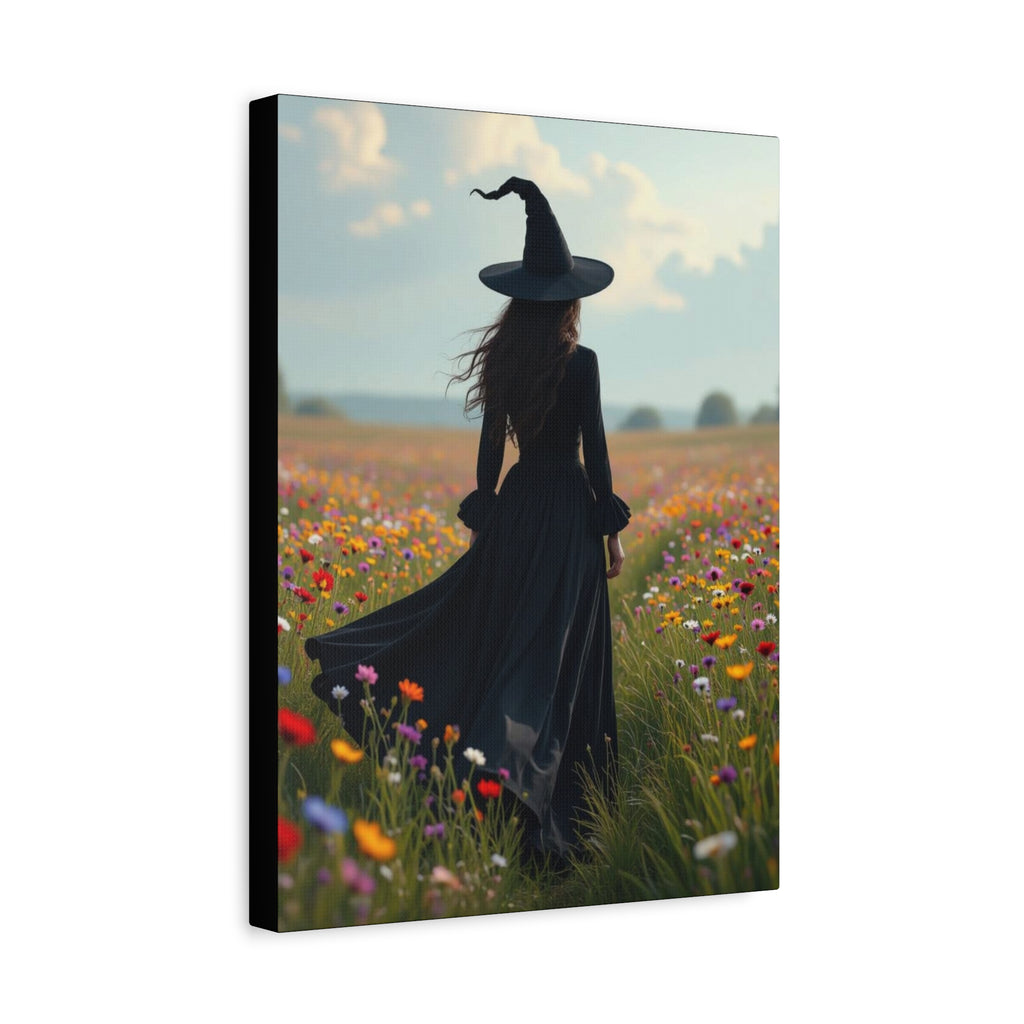 The Vale Canvas Art Print, Home Decor, Gifts for Halloween, Witch Artwork, Boho Decor, Magical Wall Art