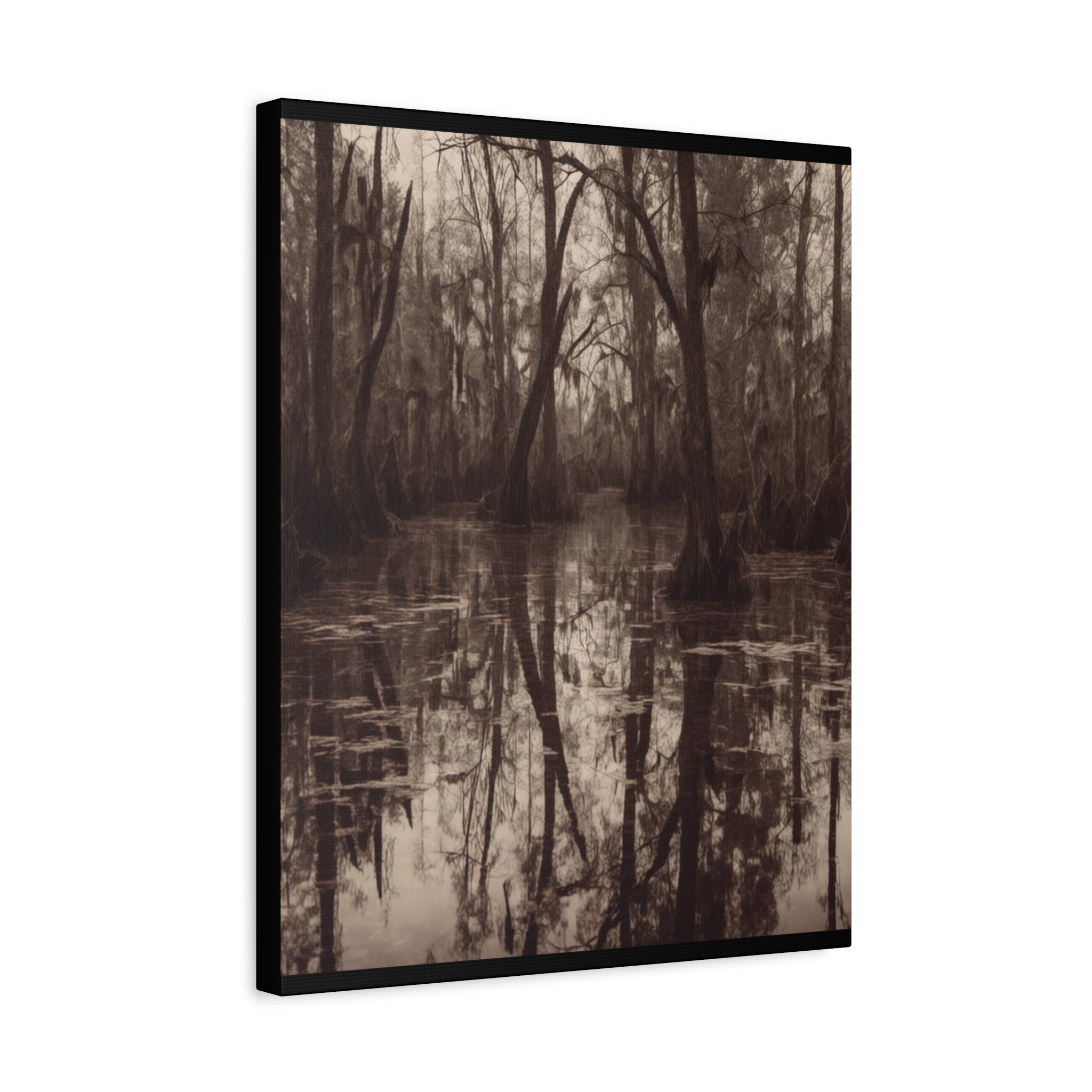 The Bayou Nature-Inspired Matte Canvas Wall Art, Rustic Home Decor, Forest Landscape Print, Nature Photography, Gift for Nature Lovers