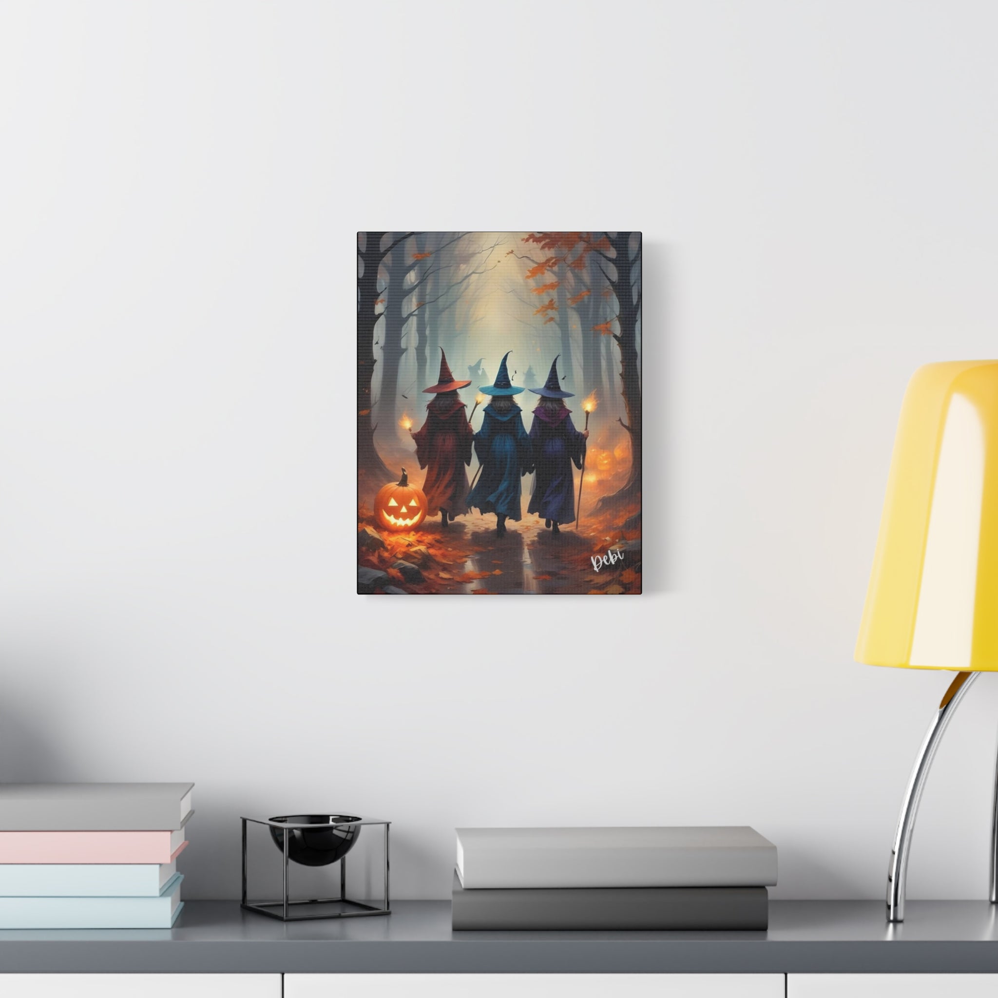 Trick or Treat Canvas Art, Spooky Home Decor, Fall Wall Art, Halloween Decoration, Witchy Vibes