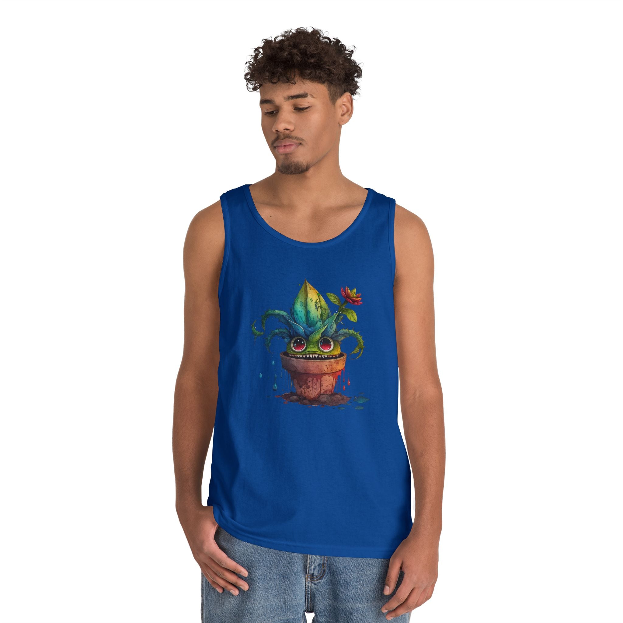 Creepy Garden Plant Tank Top – Fun Unisex Tee for Plant Lovers, Gardening Gift, Summer Wear, Eco-Friendly Fashion