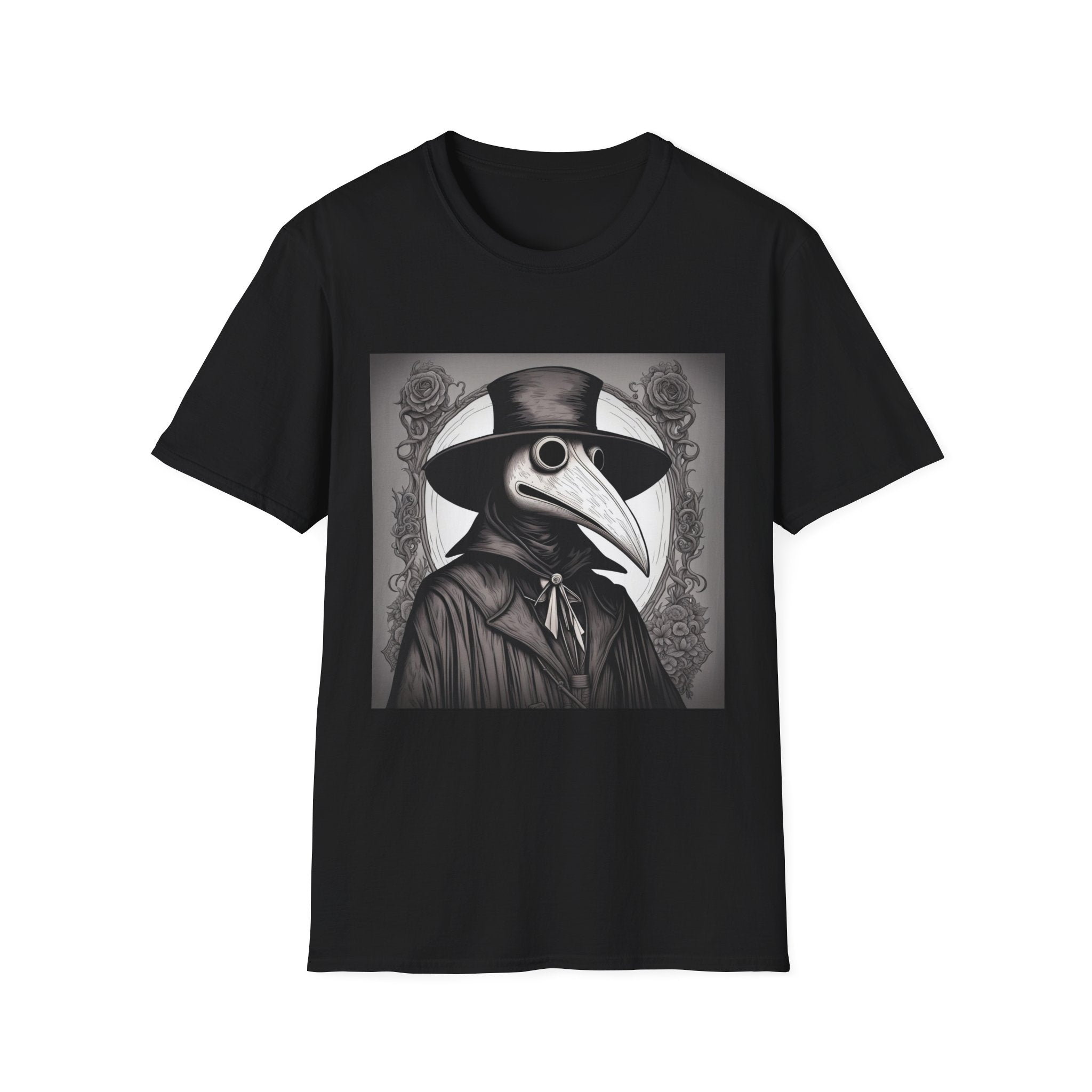 Vintage Plague Doctor Graphic Tee, Unisex T-Shirt, Halloween Costume, Gothic Fashion, Spooky Gift, Unique Art Shirt