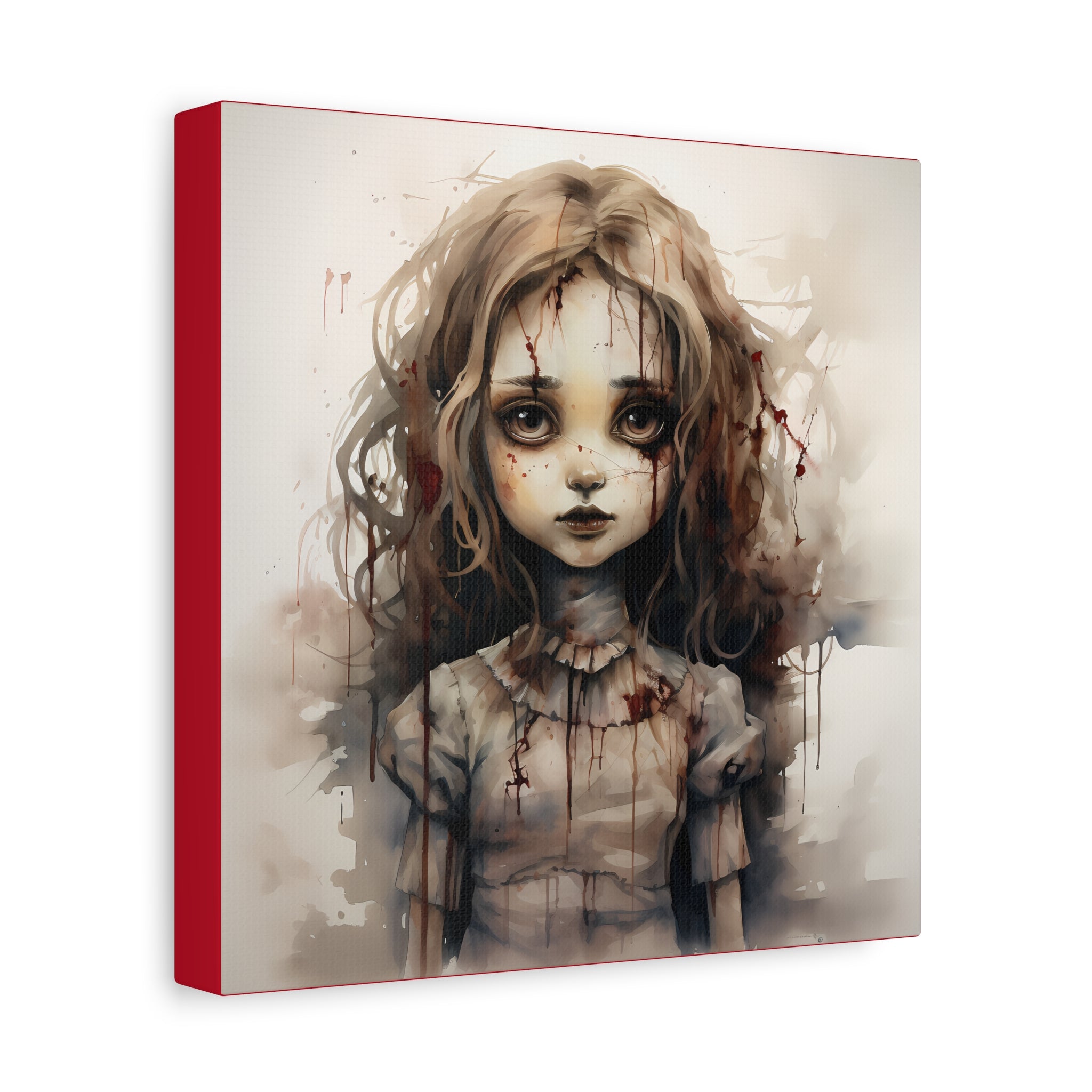 Creepy Doll Art Canvas, Dark Fantasy Decor, Gothic Home Wall Art, Unique Gift Idea, Creepy Aesthetic, Horror Art