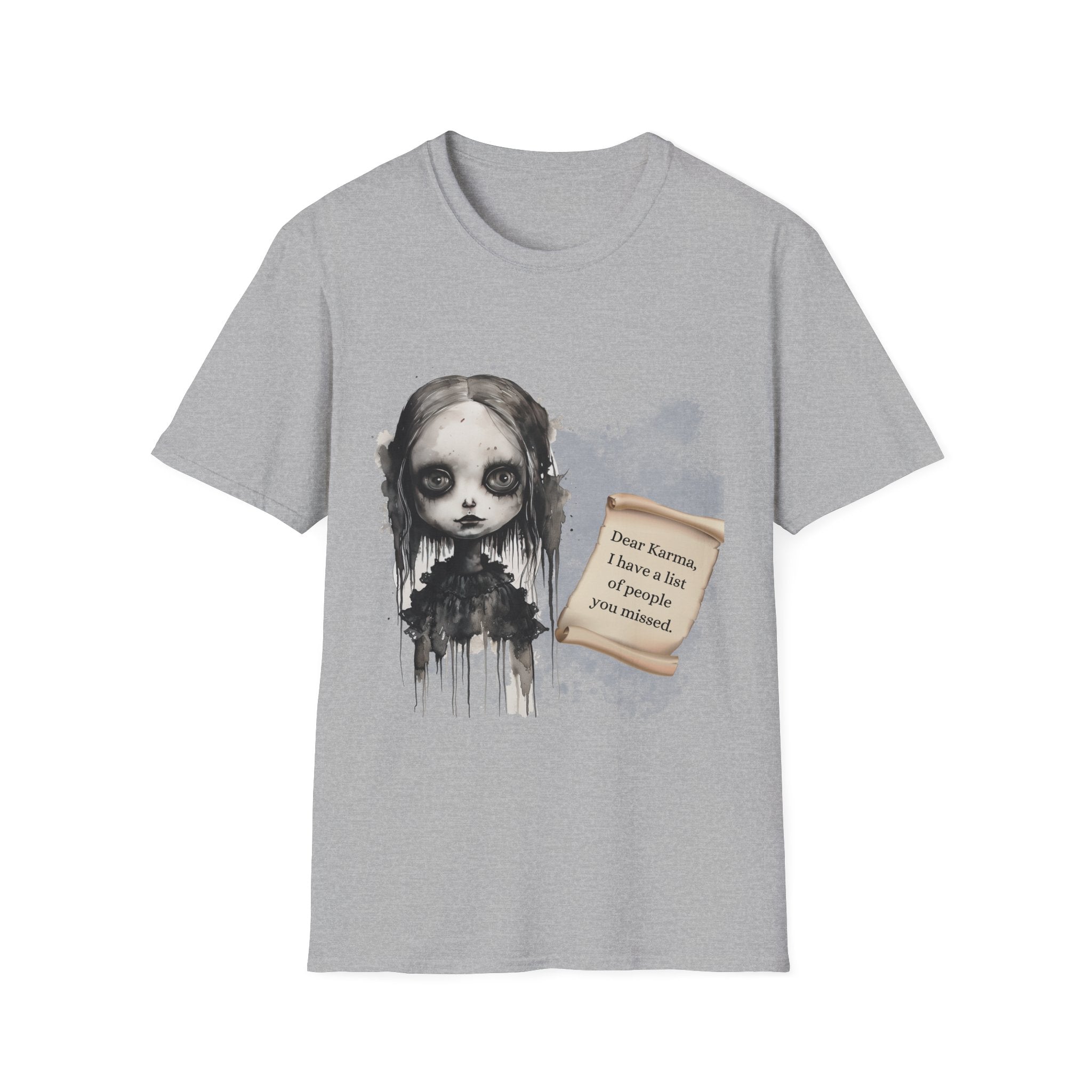 creepy Doll T-Shirt, Unisex Tee for Spooky Season, Halloween Costume, Gift for Horror Lovers, Casual Wear, Vintage Style