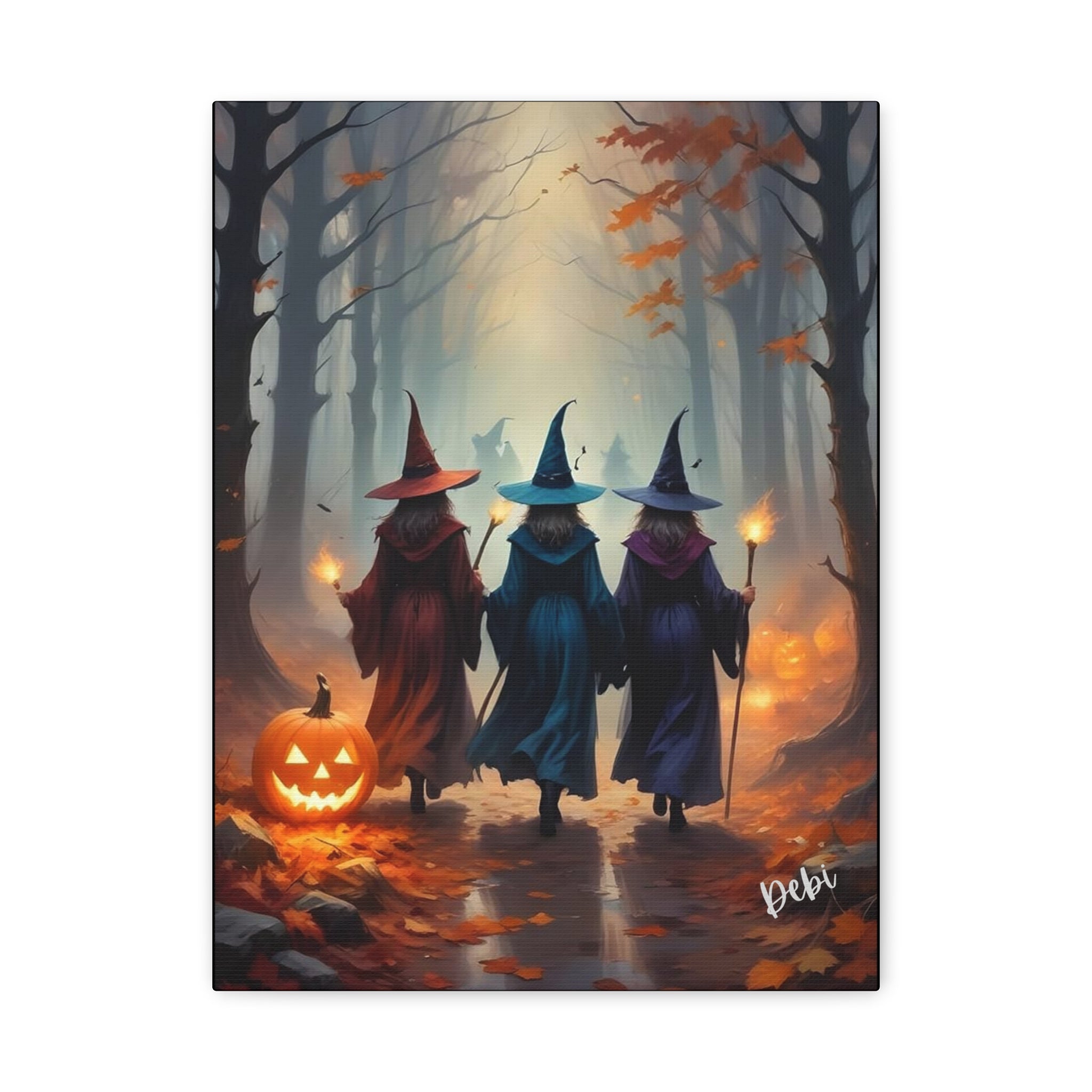 Trick or Treat Canvas Art, Spooky Home Decor, Fall Wall Art, Halloween Decoration, Witchy Vibes