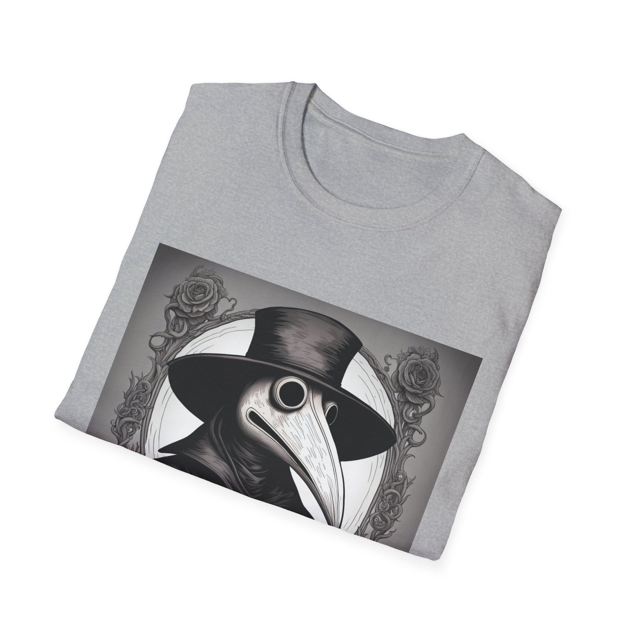 Vintage Plague Doctor Graphic Tee, Unisex T-Shirt, Halloween Costume, Gothic Fashion, Spooky Gift, Unique Art Shirt