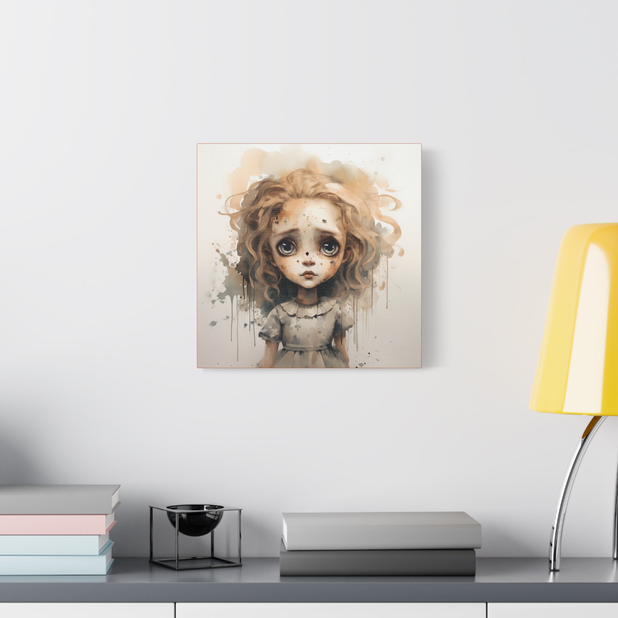 creepy Doll Canvas Art Print, Stretched Wall Decor, Surreal Girl Illustration, Unique Gift for Home, Art Lovers, Kids Room Decor, Art [...]