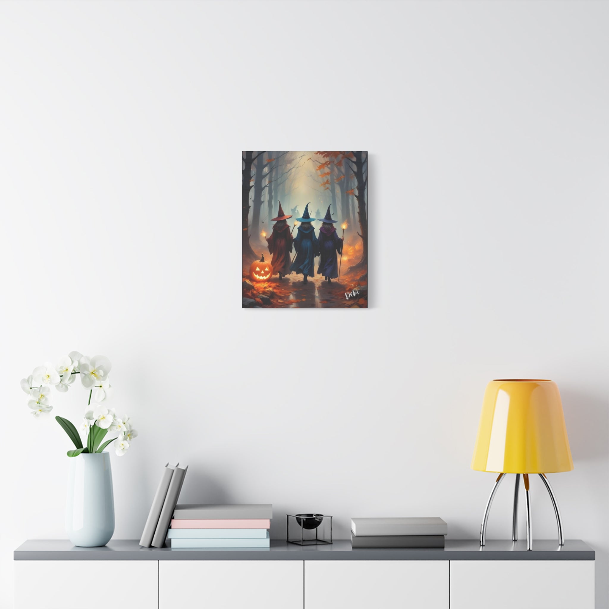 Trick or Treat Canvas Art, Spooky Home Decor, Fall Wall Art, Halloween Decoration, Witchy Vibes