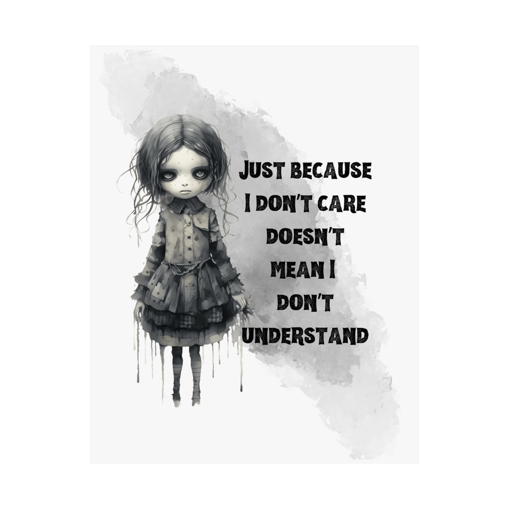 Creepy Doll Wall Art Print - Emotional Matte Vertical Posters, Home Decor, Unique Gifts, Room Aesthetics, Inspirational Art