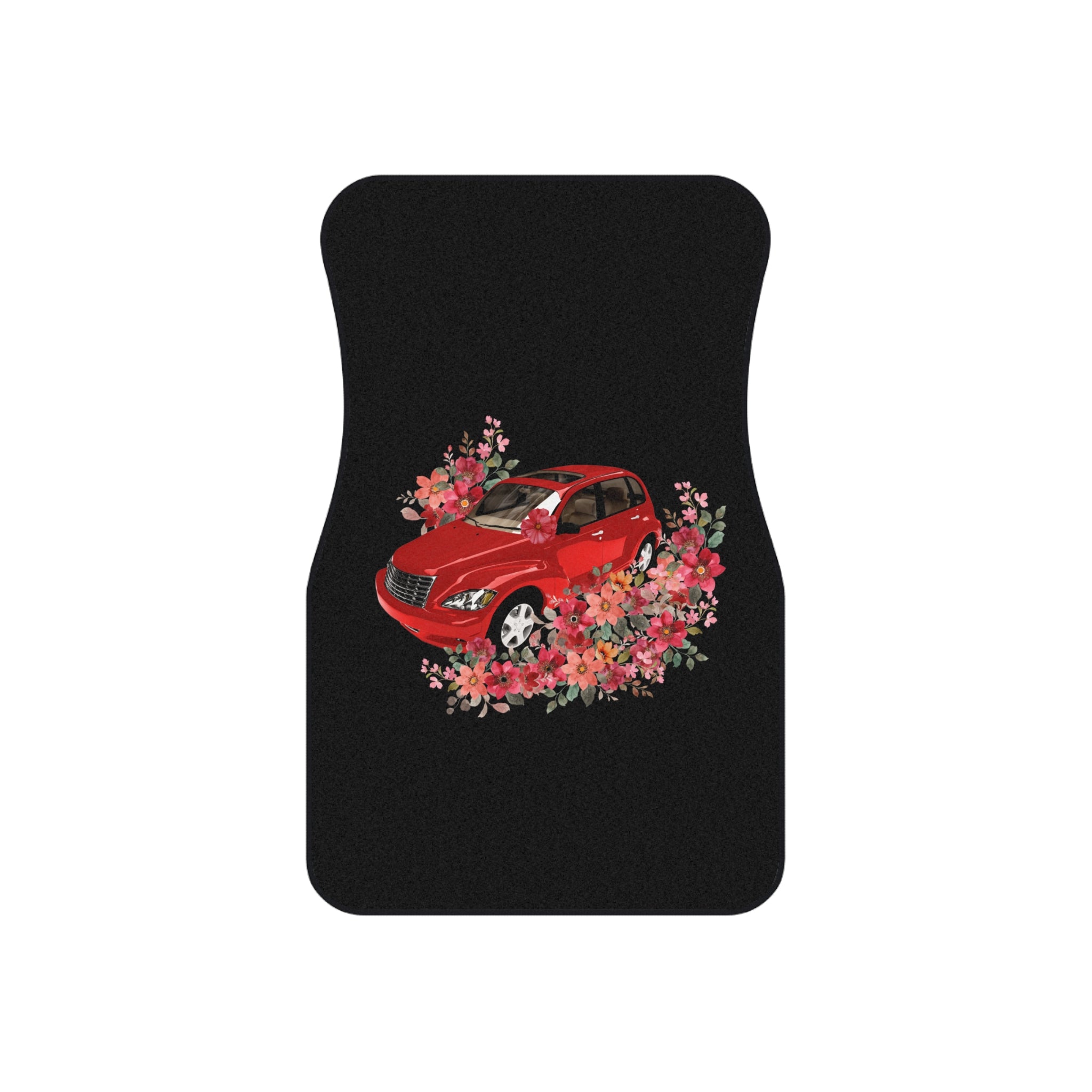 PT Cruiser Car Mats Set | Cute Auto Floor Mats, Car Accessories, Gift for Car Lovers, Stylish Floor Protection, Red Car Design