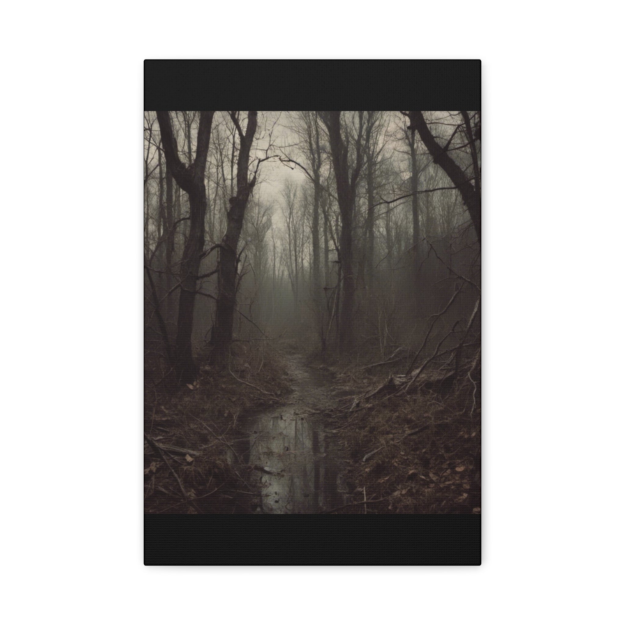 Misty Forest Canvas Art, Wall Decor for Nature Lovers, Rustic Home Decor, Perfect Gift for Housewarming, Bohemian Decor